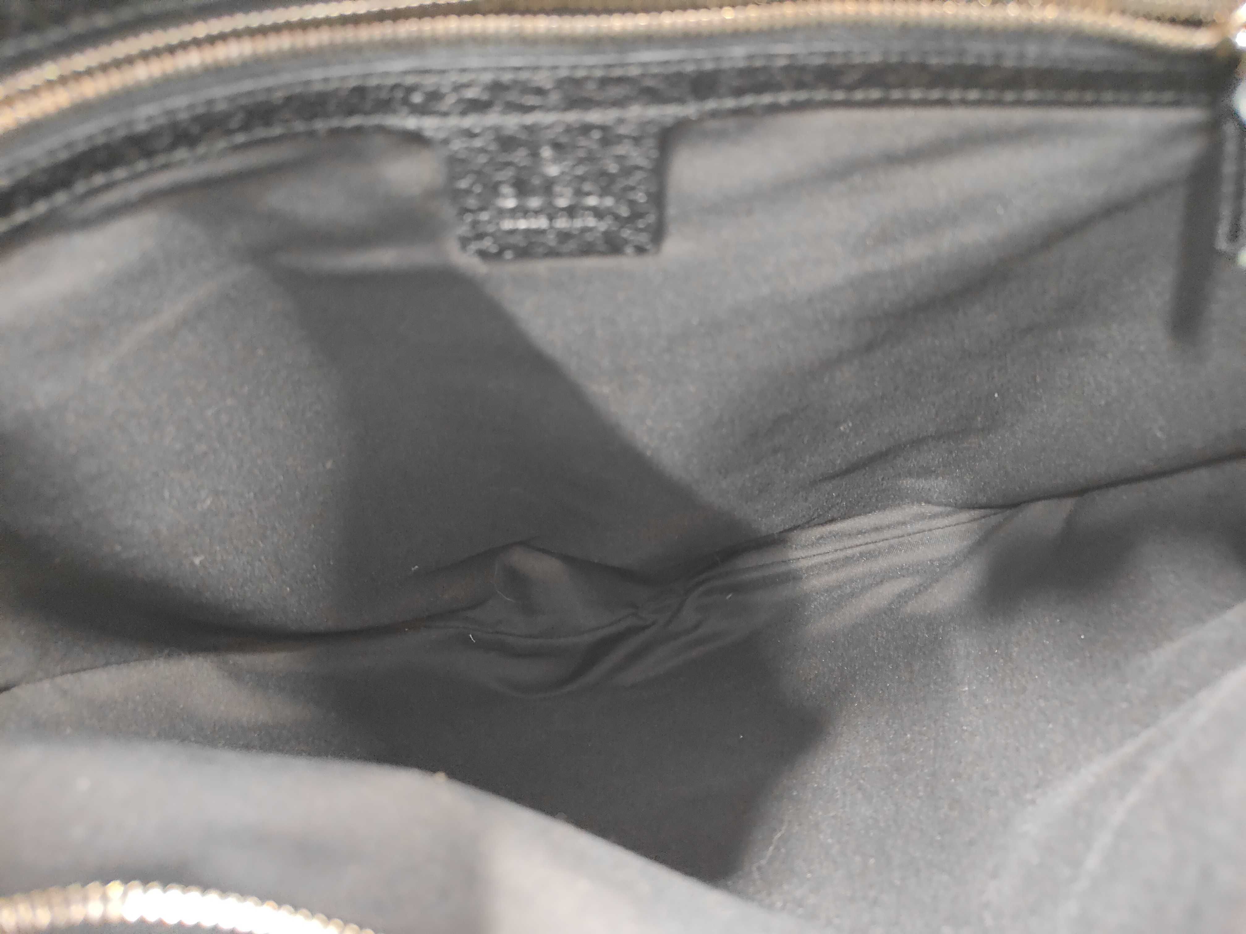 Horsebit One-Shoulder Bag (Black) — view 8