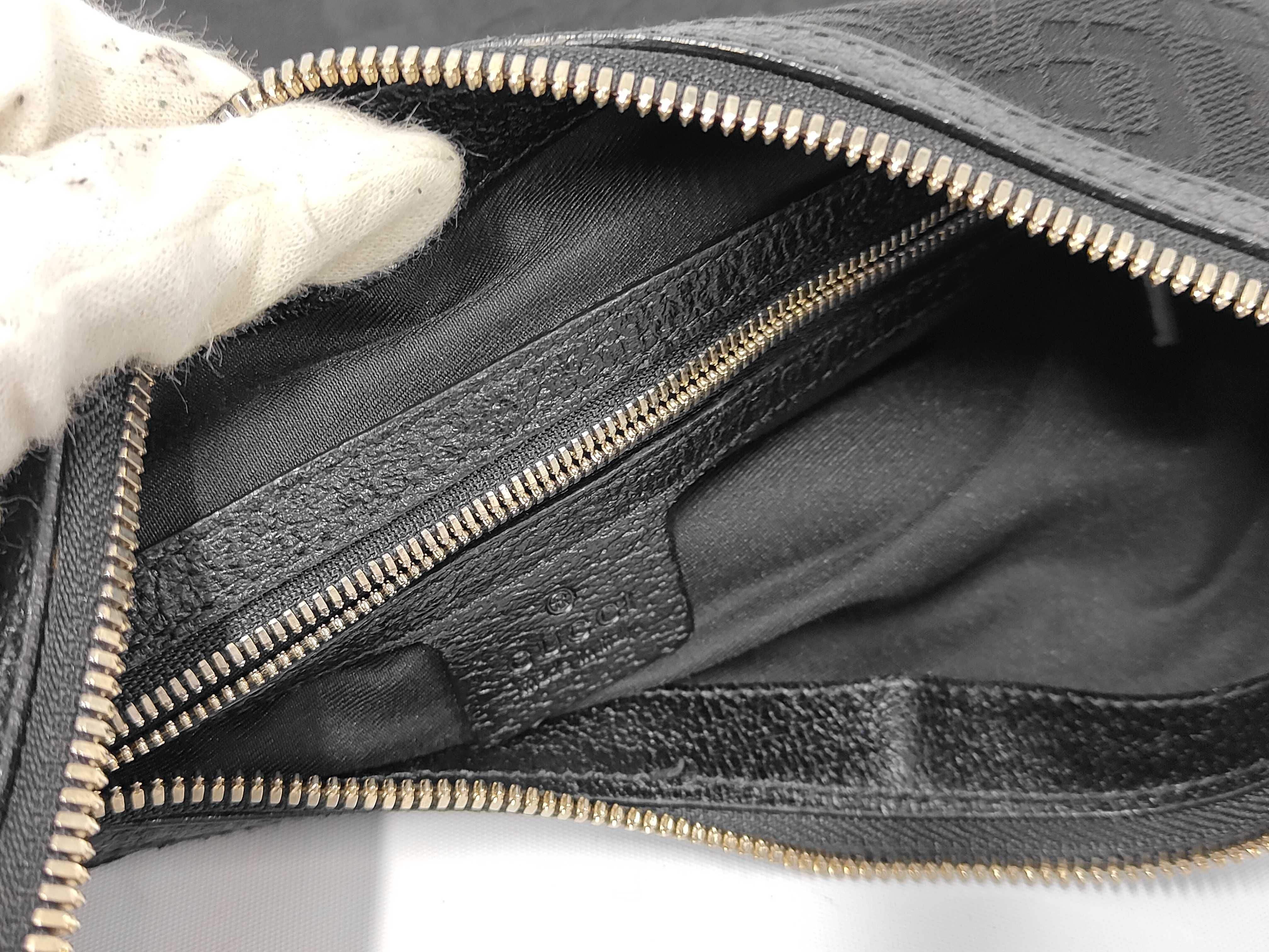 Horsebit One-Shoulder Bag (Black) — view 10