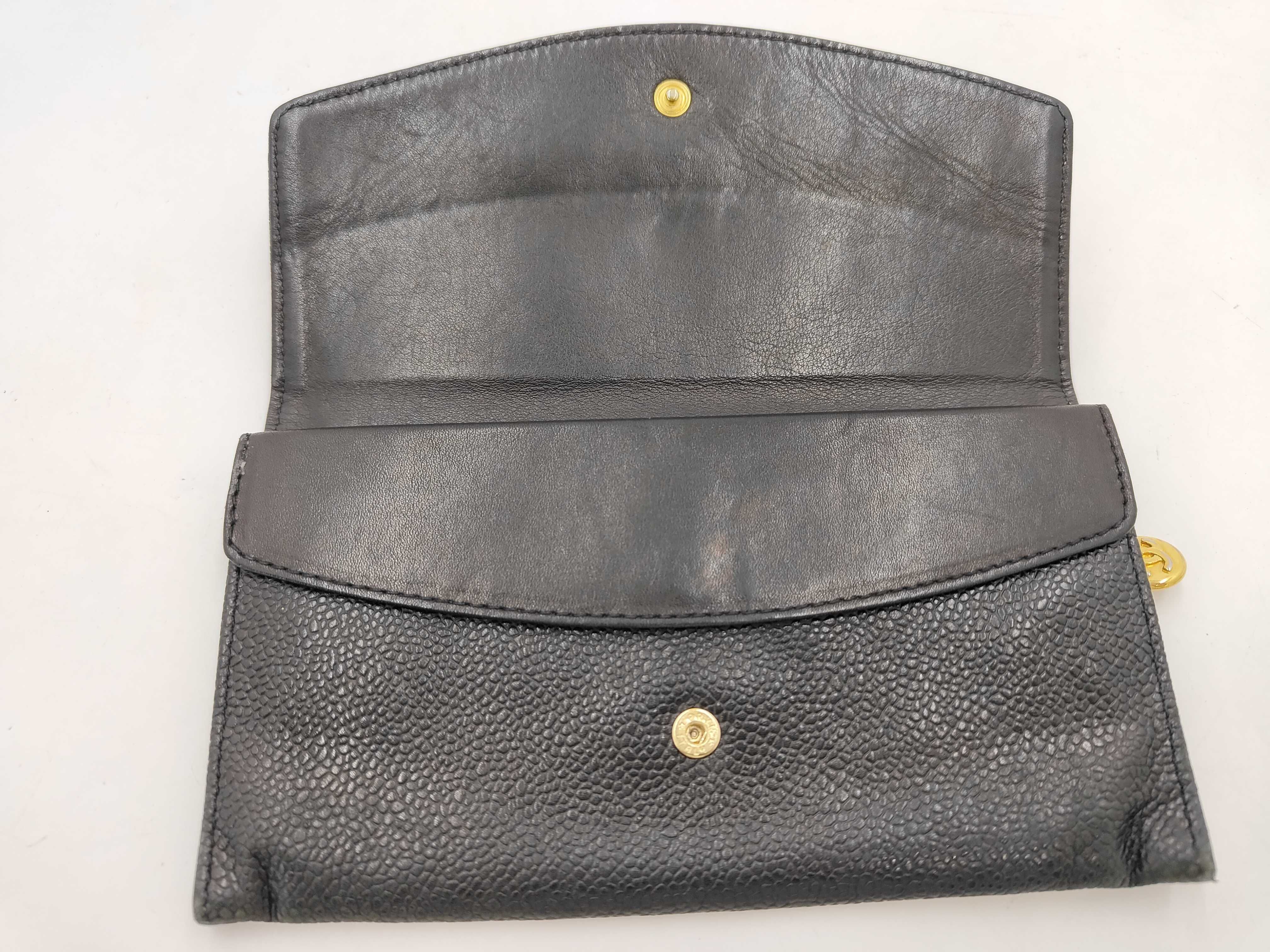 Caviar Skin Coco Mark Long Wallet — view 4