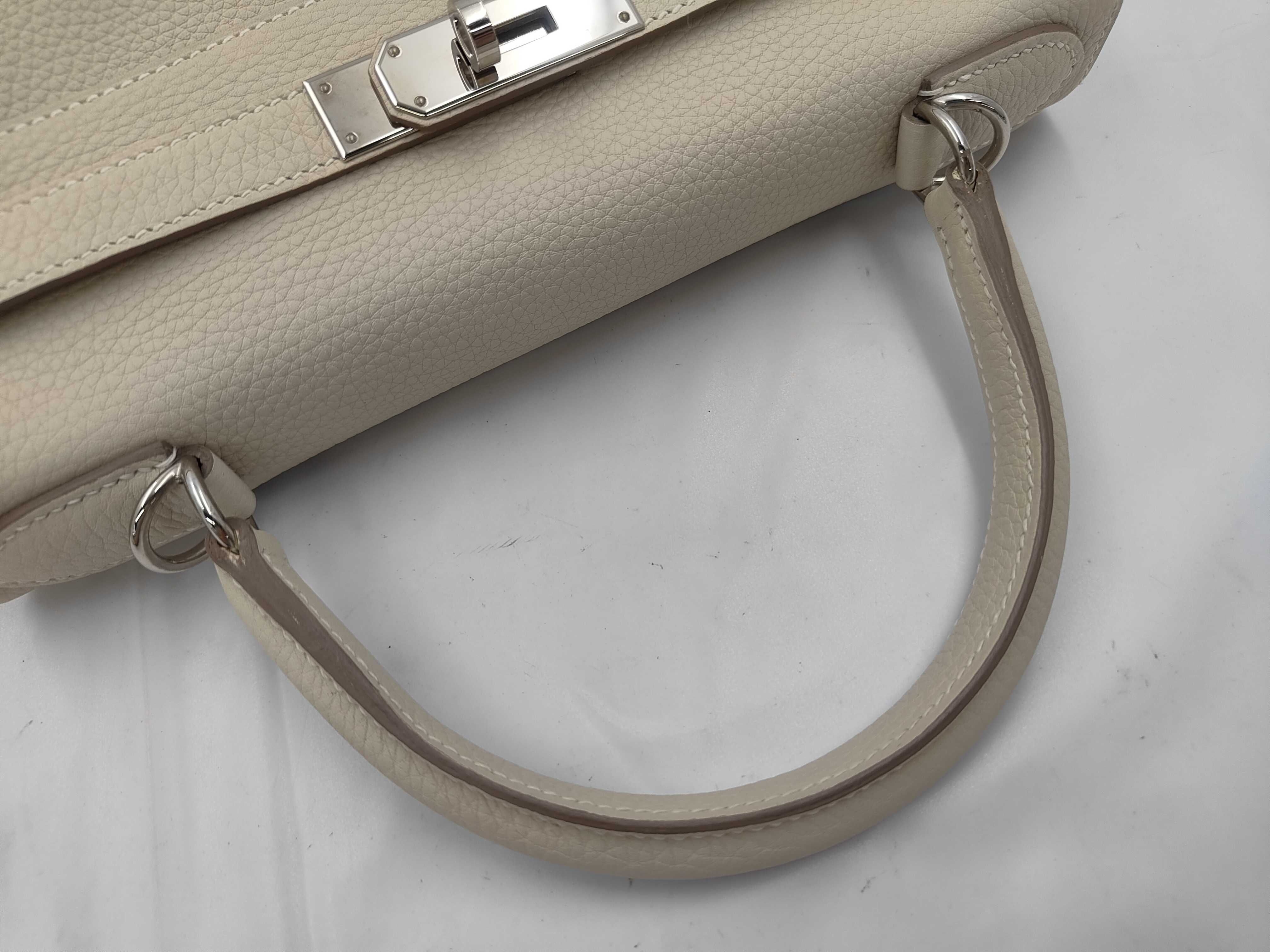 Kelly 28 Togo Leather, Silver Hardware, B Stamp Handbag — view 3