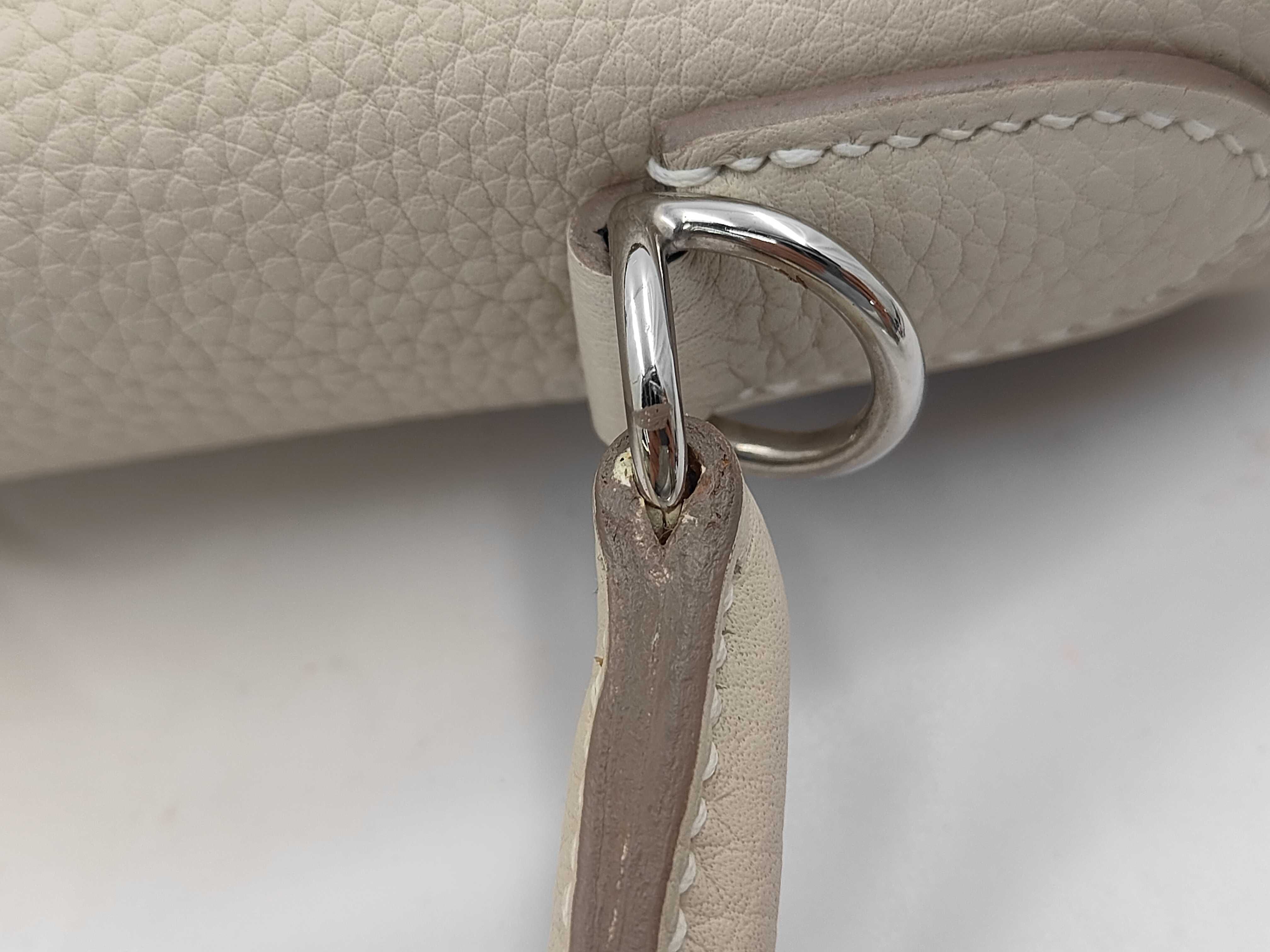 Kelly 28 Togo Leather, Silver Hardware, B Stamp Handbag — view 5