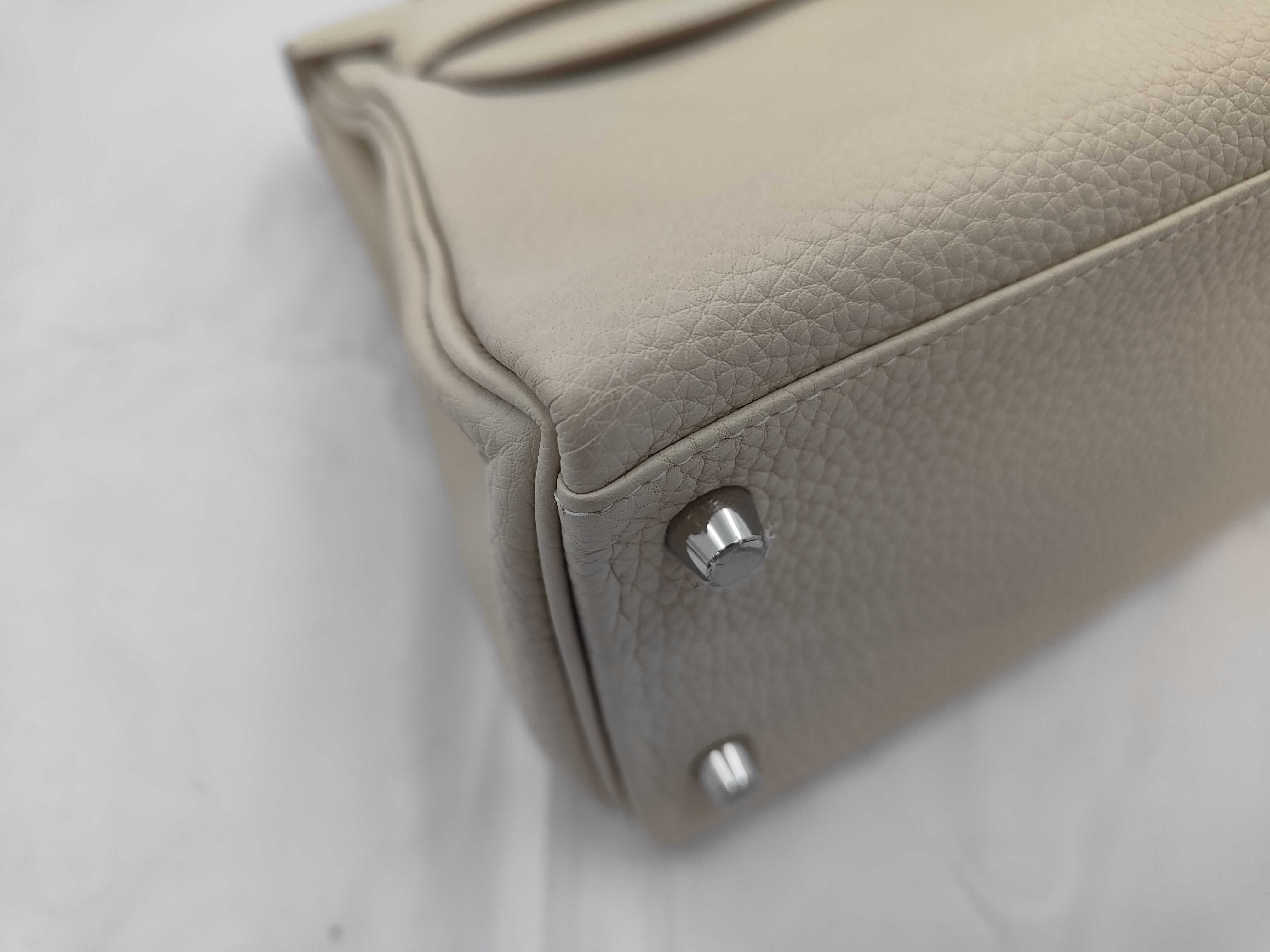 Kelly 28 Togo Leather, Silver Hardware, B Stamp Handbag — view 6