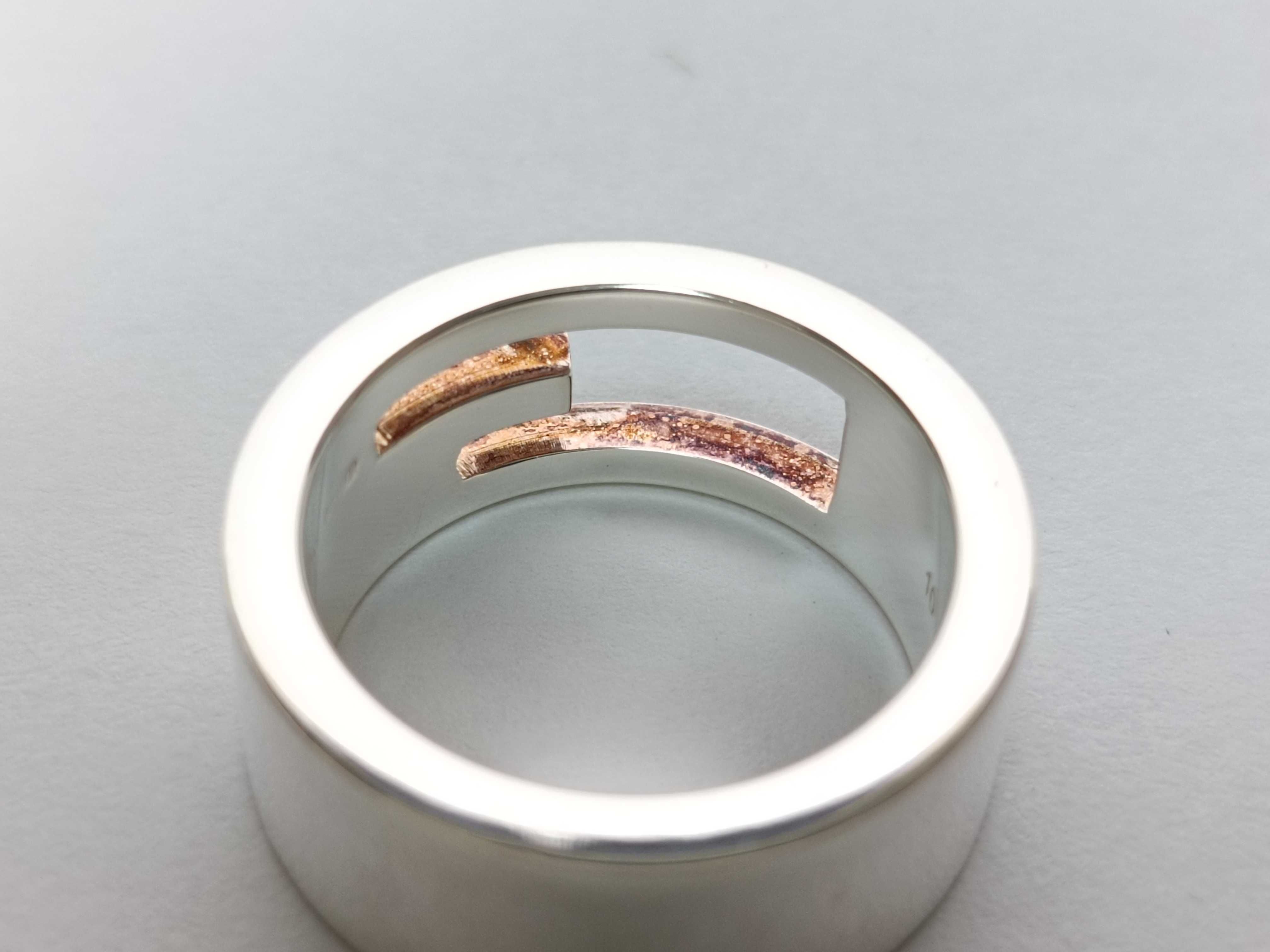 ring, branded G cutout G, 925 sterling silver, size 9, 8g. — view 4
