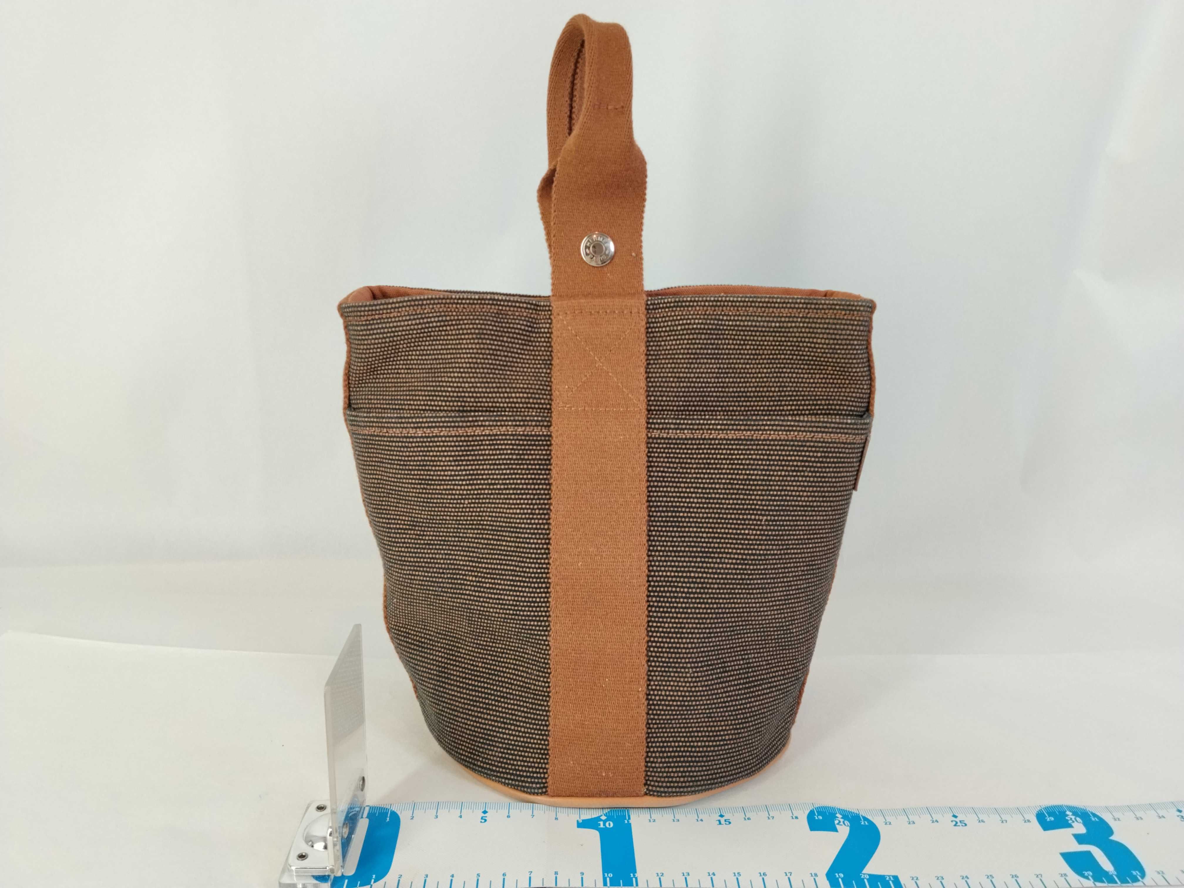 Saxo PM Canvas Brown Silver Hardware Bag Handbag — view 2