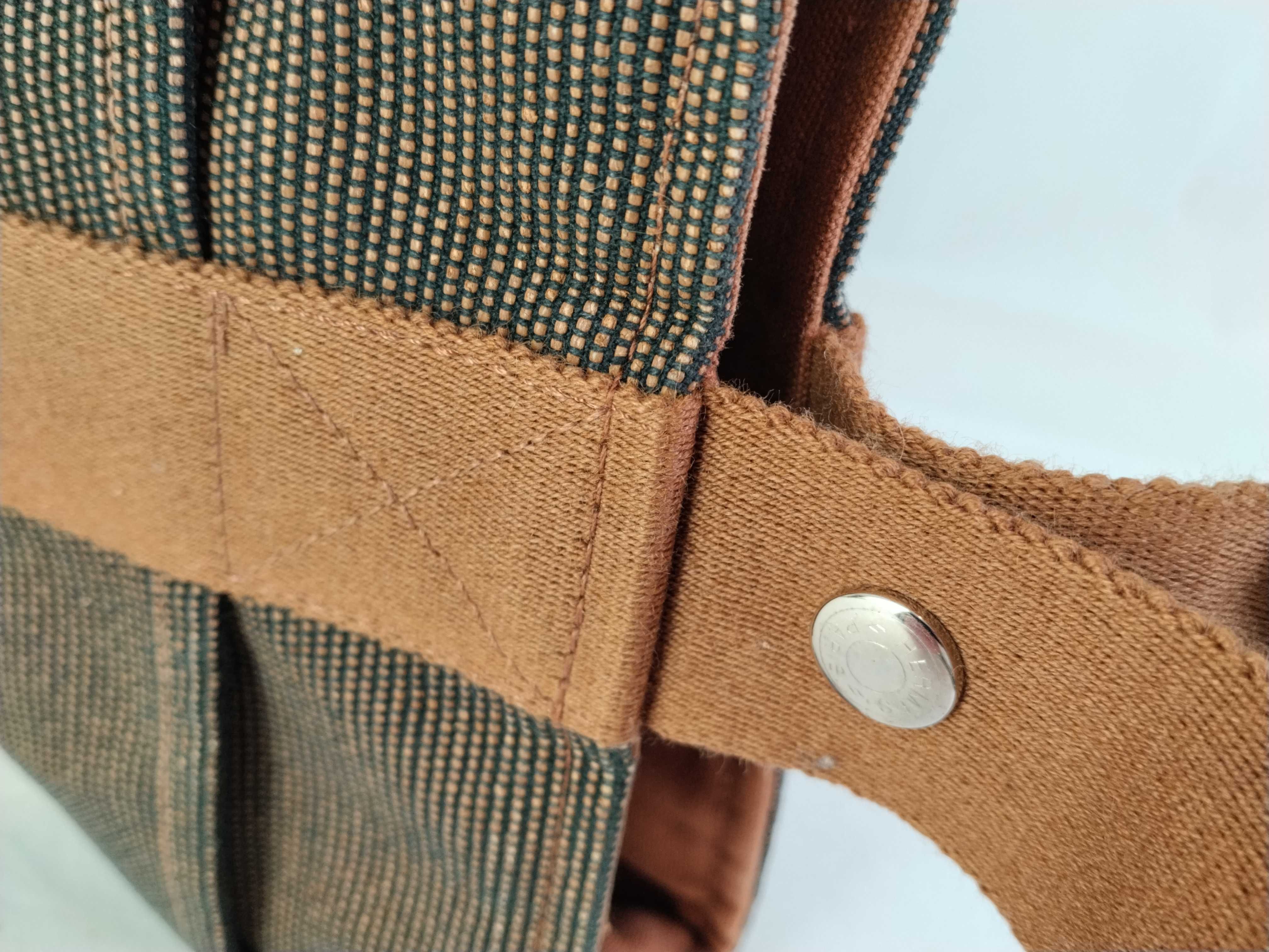 Saxo PM Canvas Brown Silver Hardware Bag Handbag — view 5