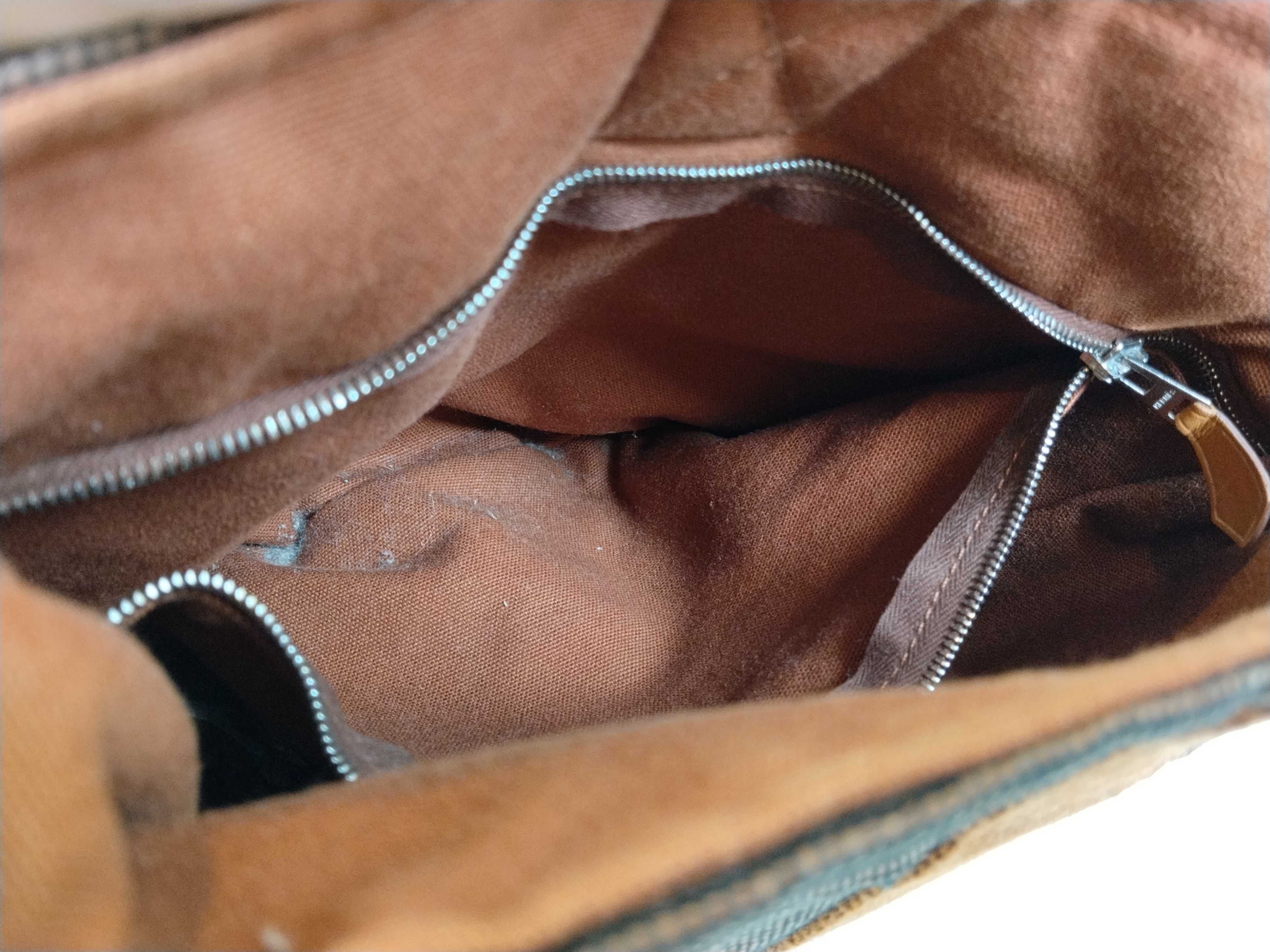 Saxo PM Canvas Brown Silver Hardware Bag Handbag — view 10
