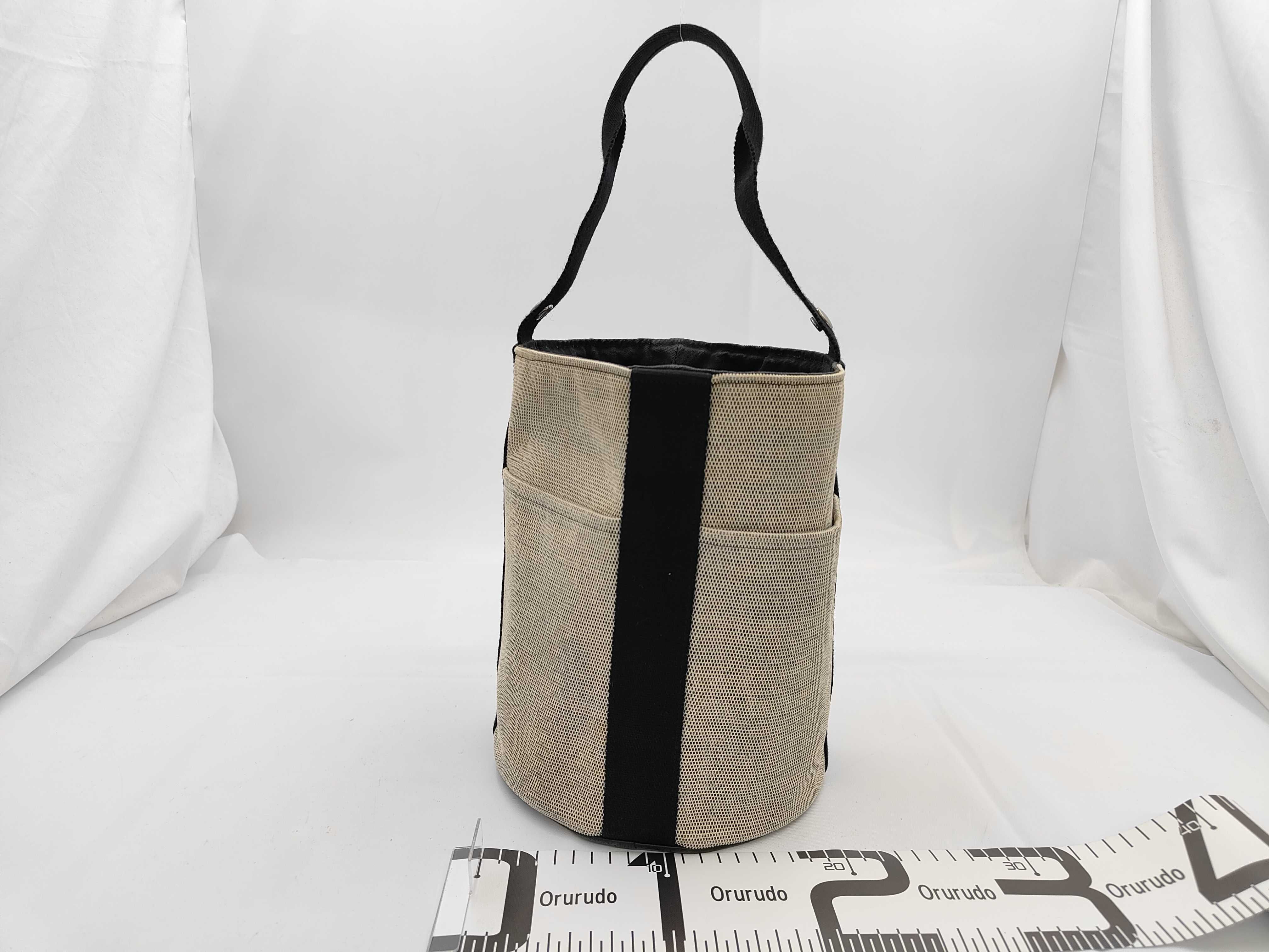 Canvas Saxo PM Beige Handbag with Silver Hardware — view 2