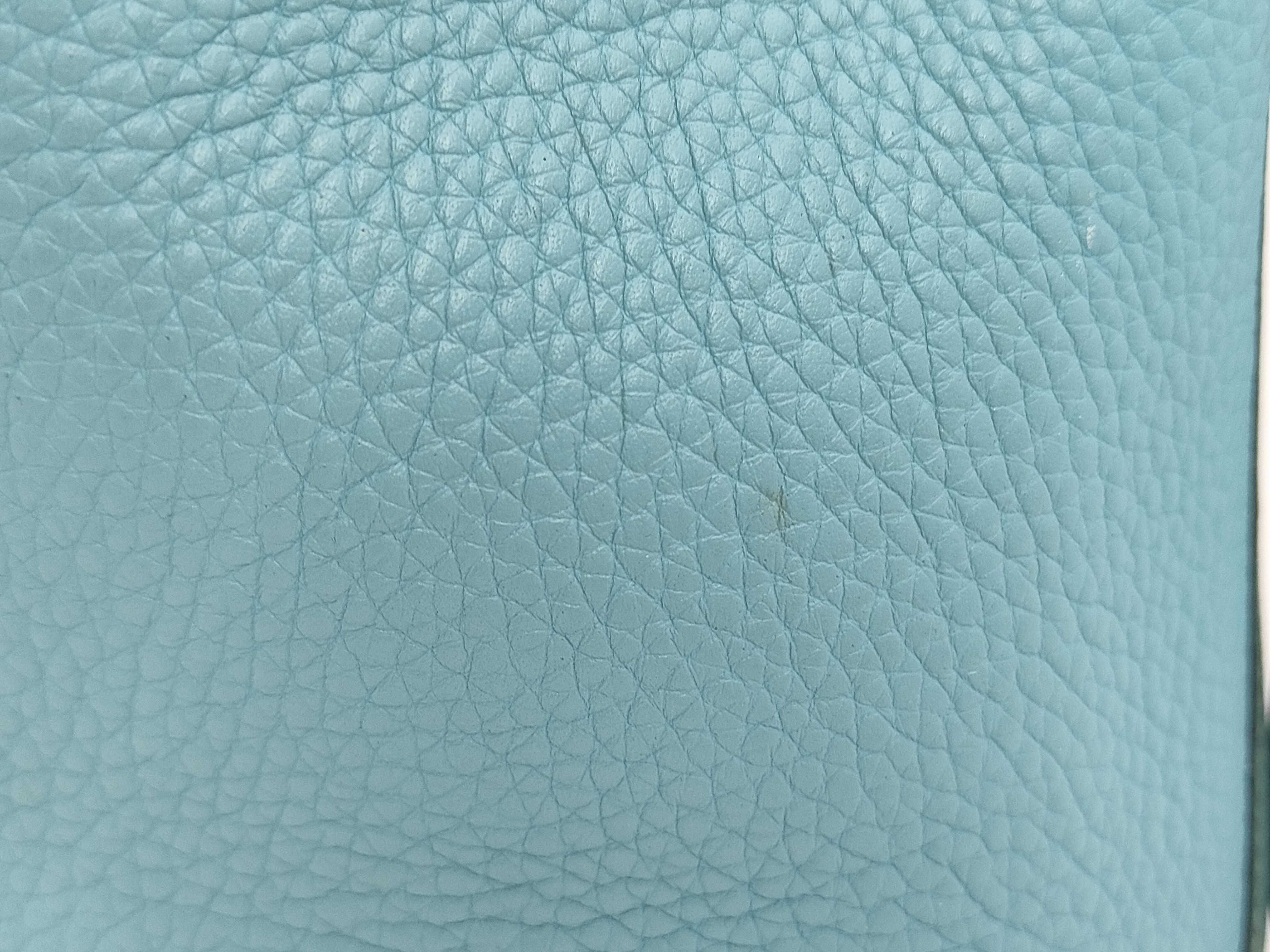 Picotin Lock 18 PM Touch Taurillon Clemence Leather (Veau Swift) Blue Handbag — view 4