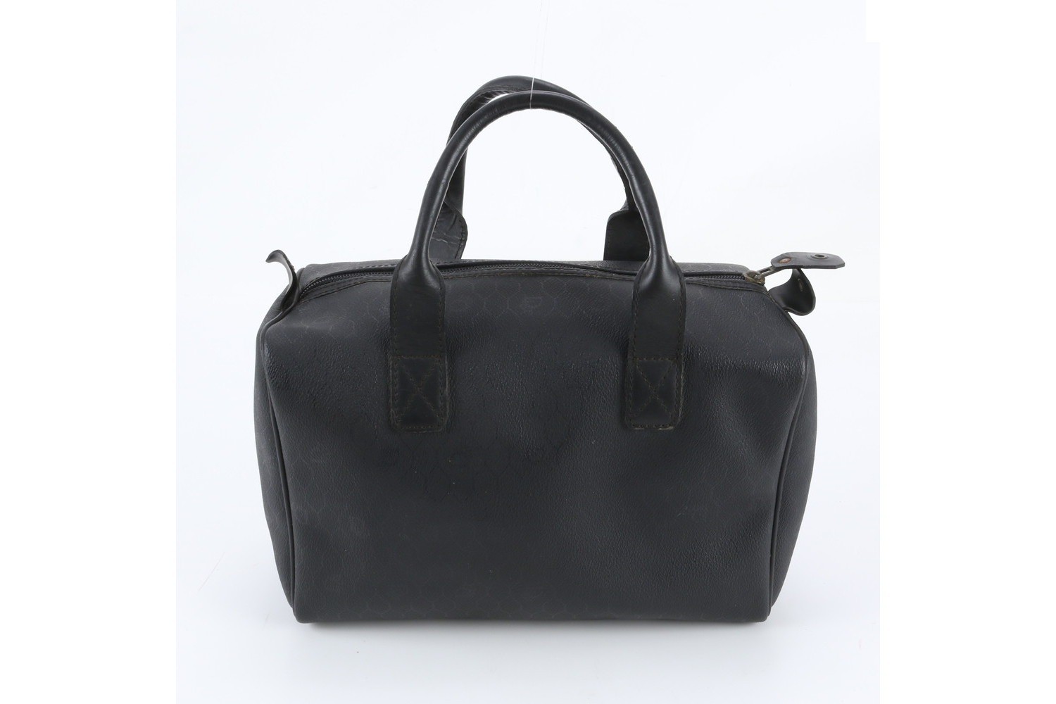 Honeycomb pattern leather handbag, mini Boston tote bag — view 3