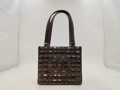 Chocolate Bar / 7641017 / Handbag / Enamel Brown Handbag
