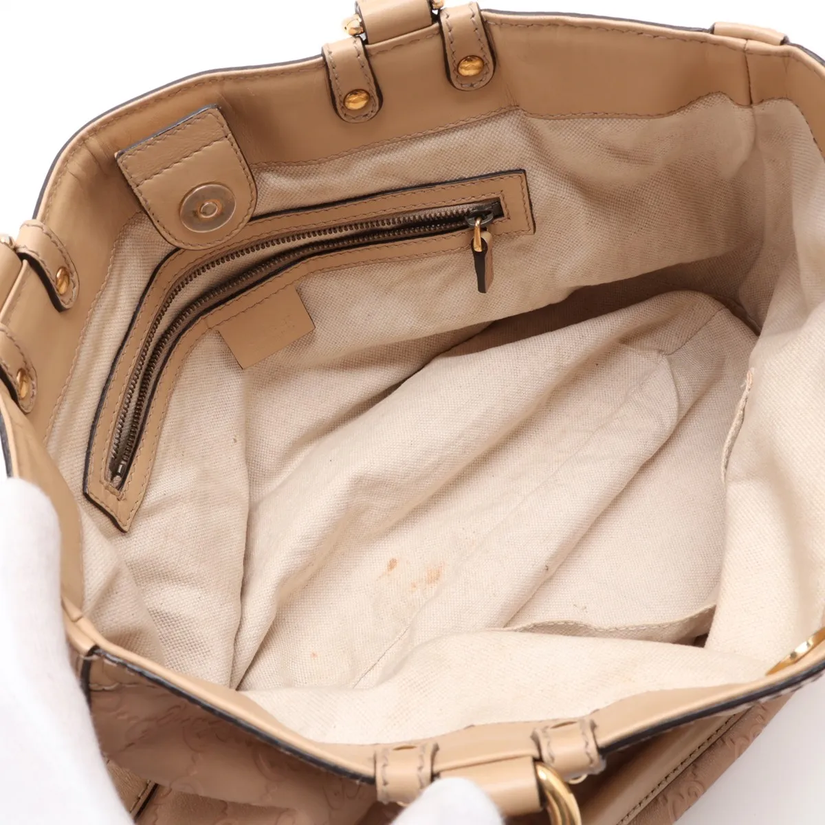 Guccissima 269953 Leather Handbag Beige — view 7