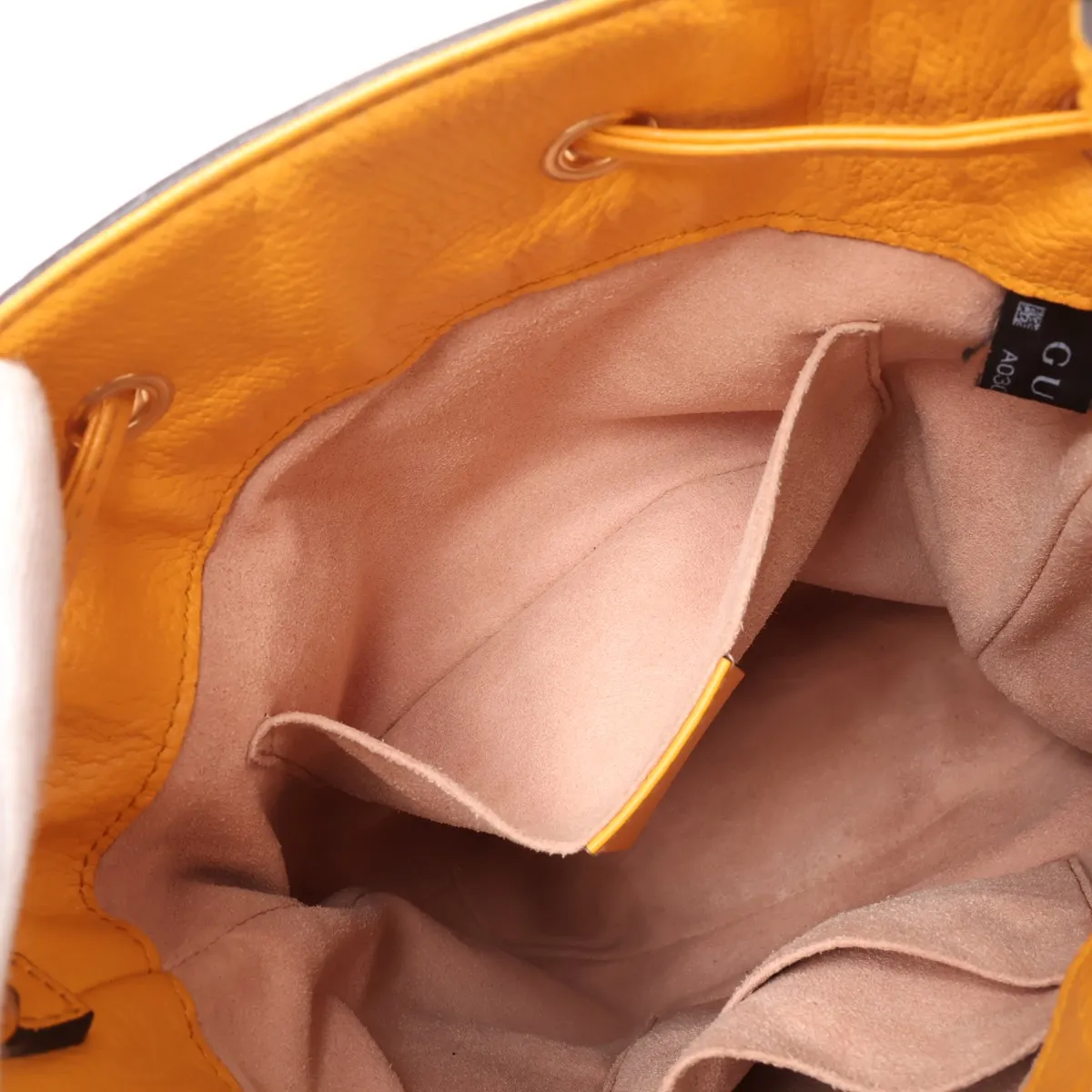 GG Flora 550621 PVC x Leather 2-Way Shoulder Bag Beige x Yellow — view 9