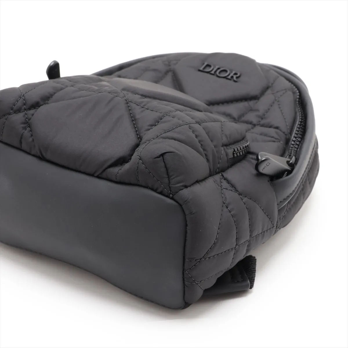 Cannage Nylon Backpack/Rucksack, Black — view 3