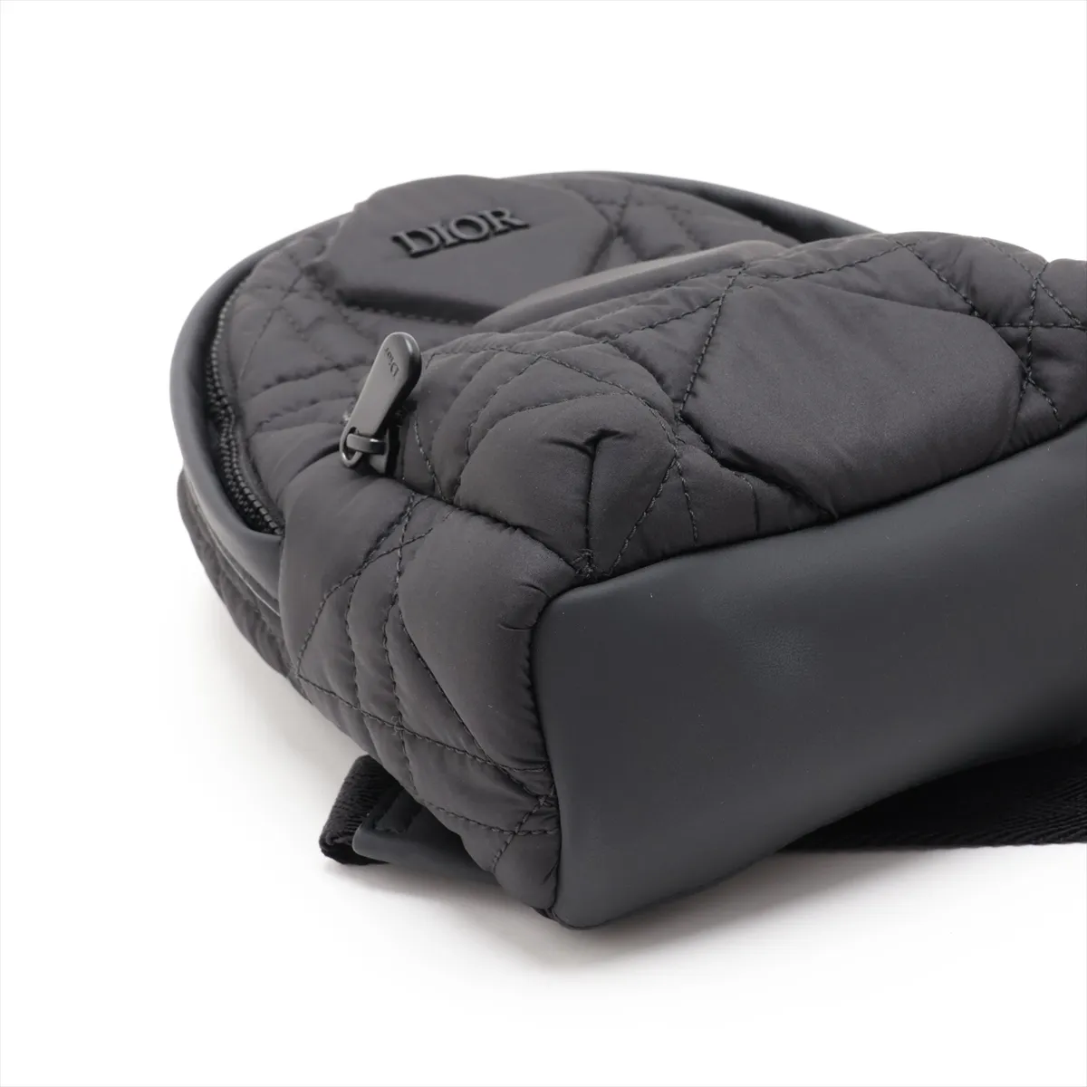 Cannage Nylon Backpack/Rucksack, Black — view 4
