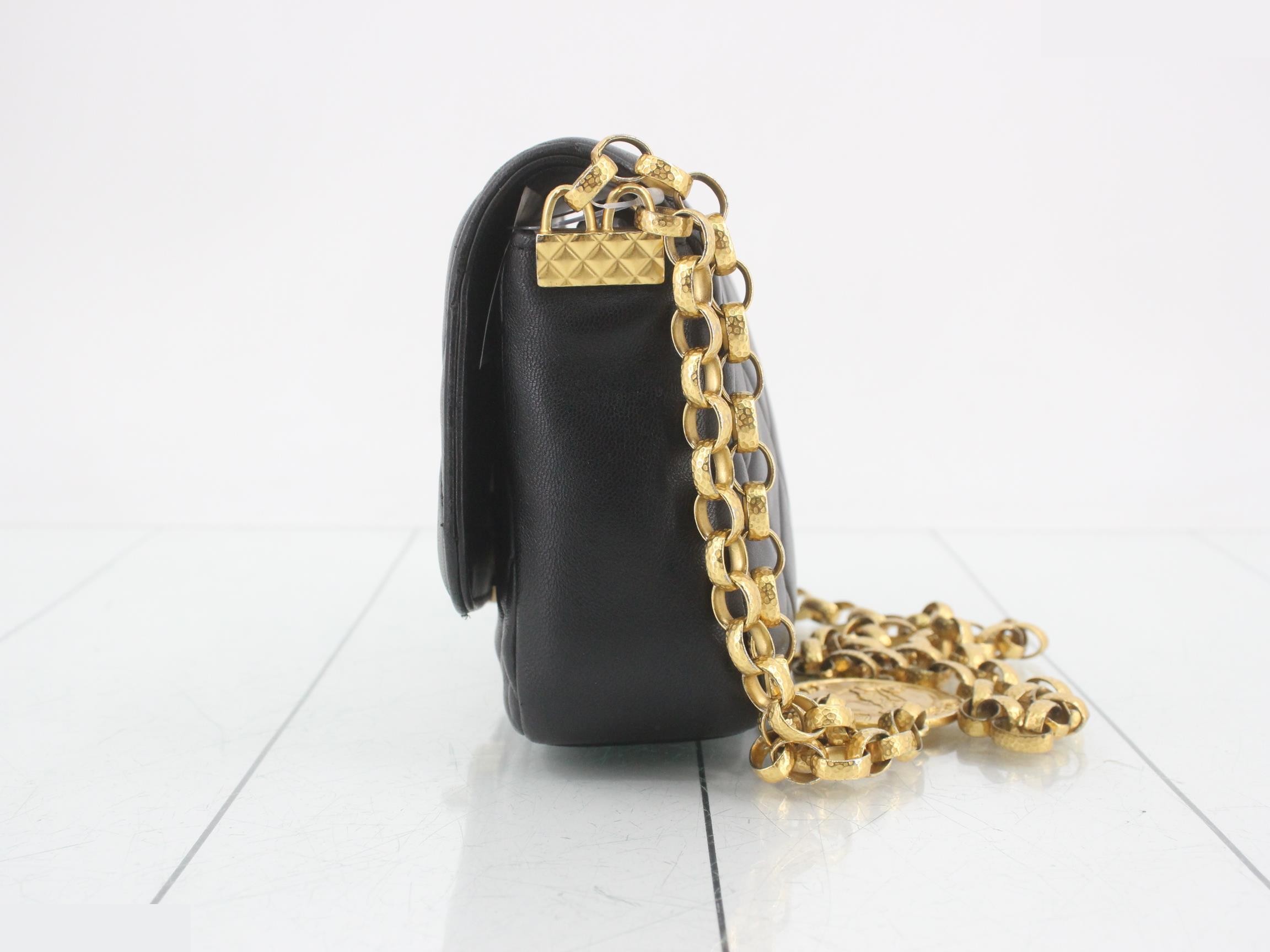 Matelassé Lambskin Chain Shoulder Bag — view 3