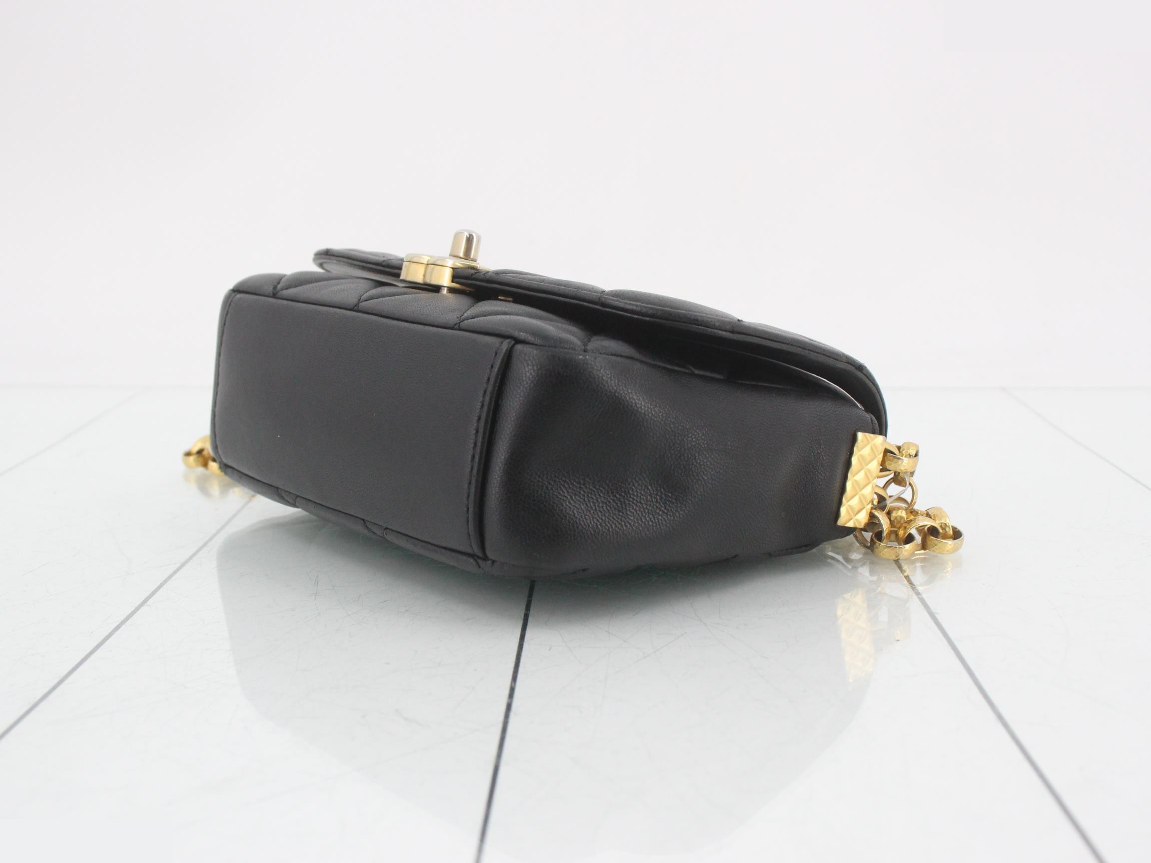 Matelassé Lambskin Chain Shoulder Bag — view 6