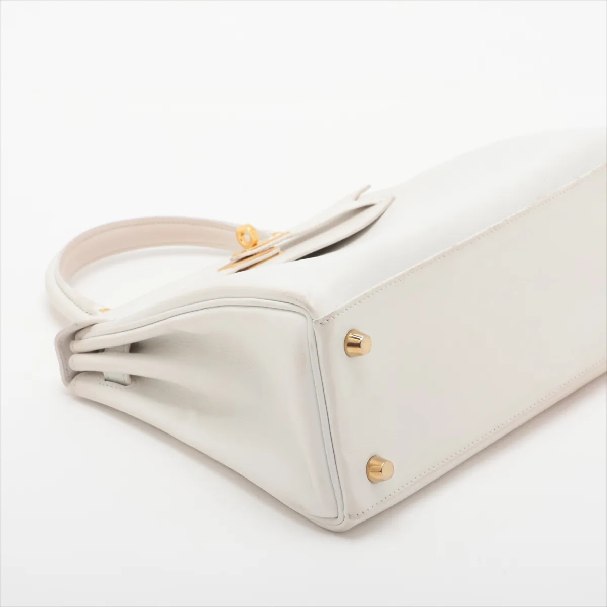 [Individually packaged] Hermes Kelly 25 Retournée Veau Swift New White Gold Hardware W: 2024 — view 4