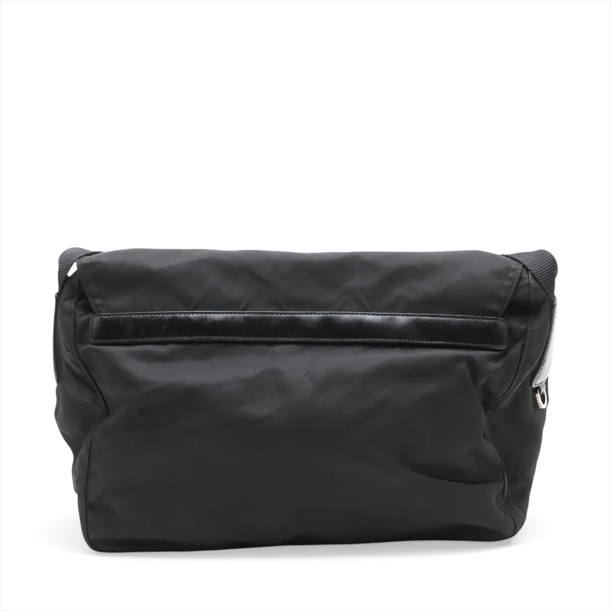 Tessuto Nylon x Leather Shoulder Bag Black — view 2