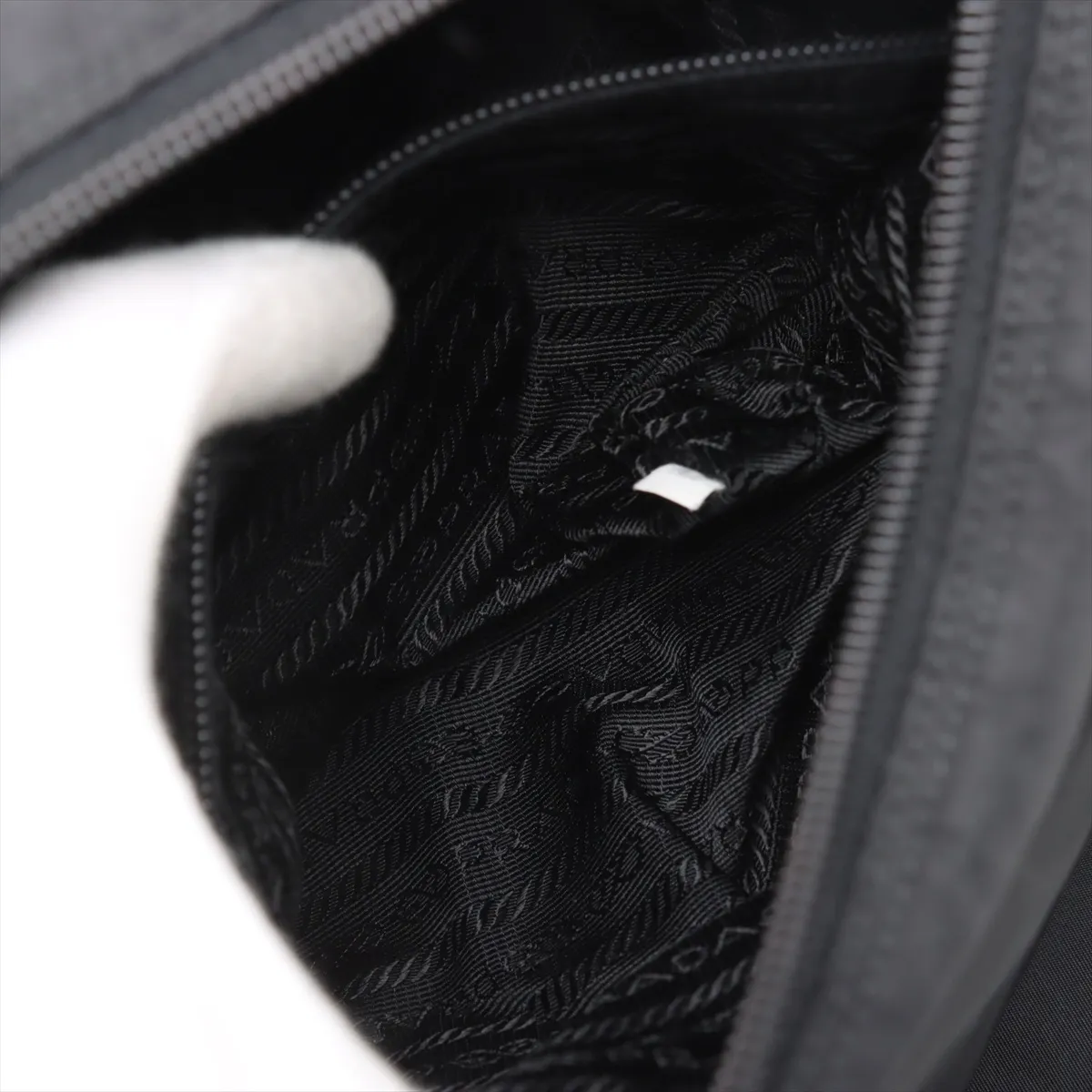 Tessuto Nylon x Leather Shoulder Bag Black — view 7