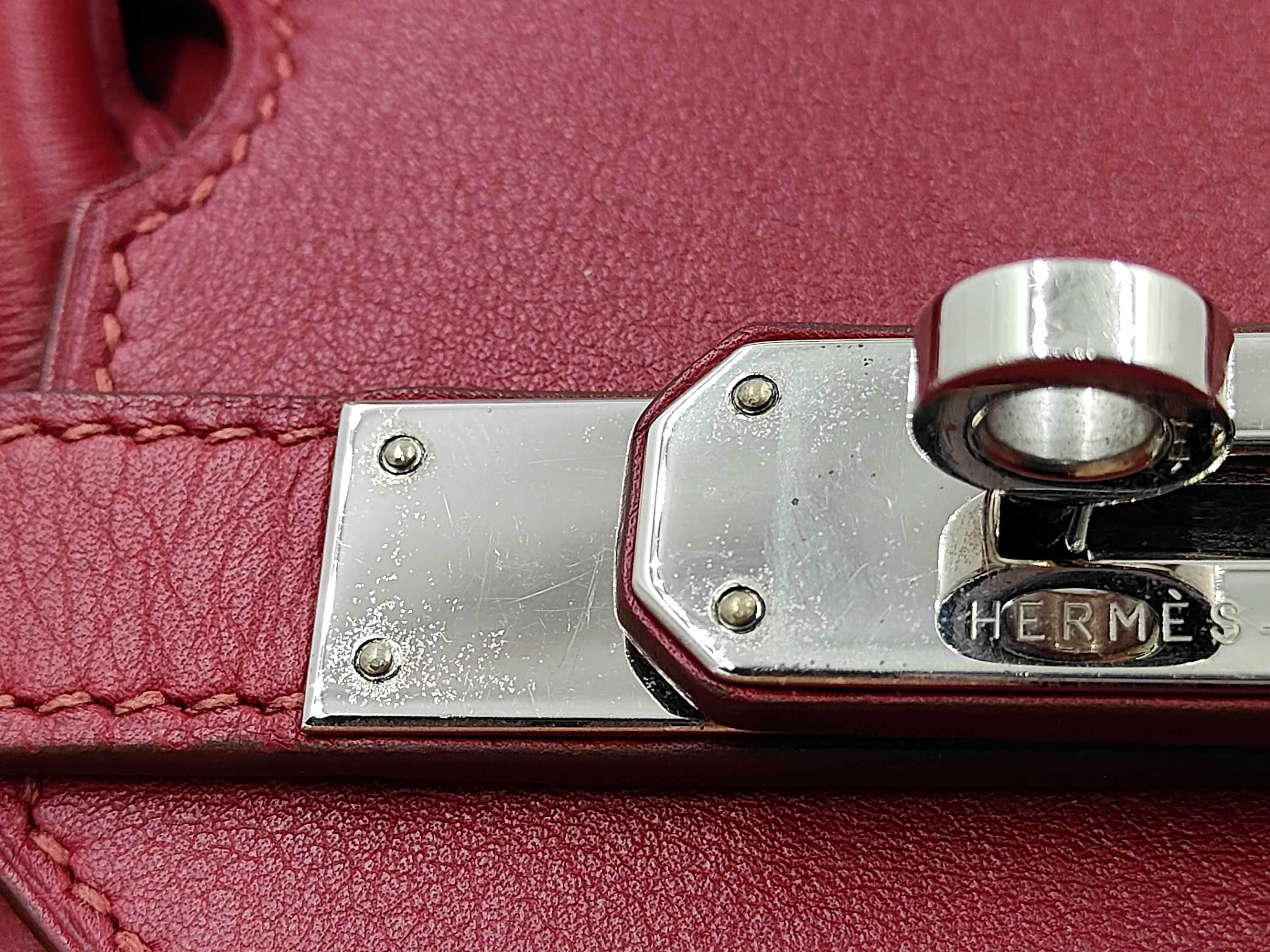 Birkin 30 Handbag, Red, Silver Hardware — view 9