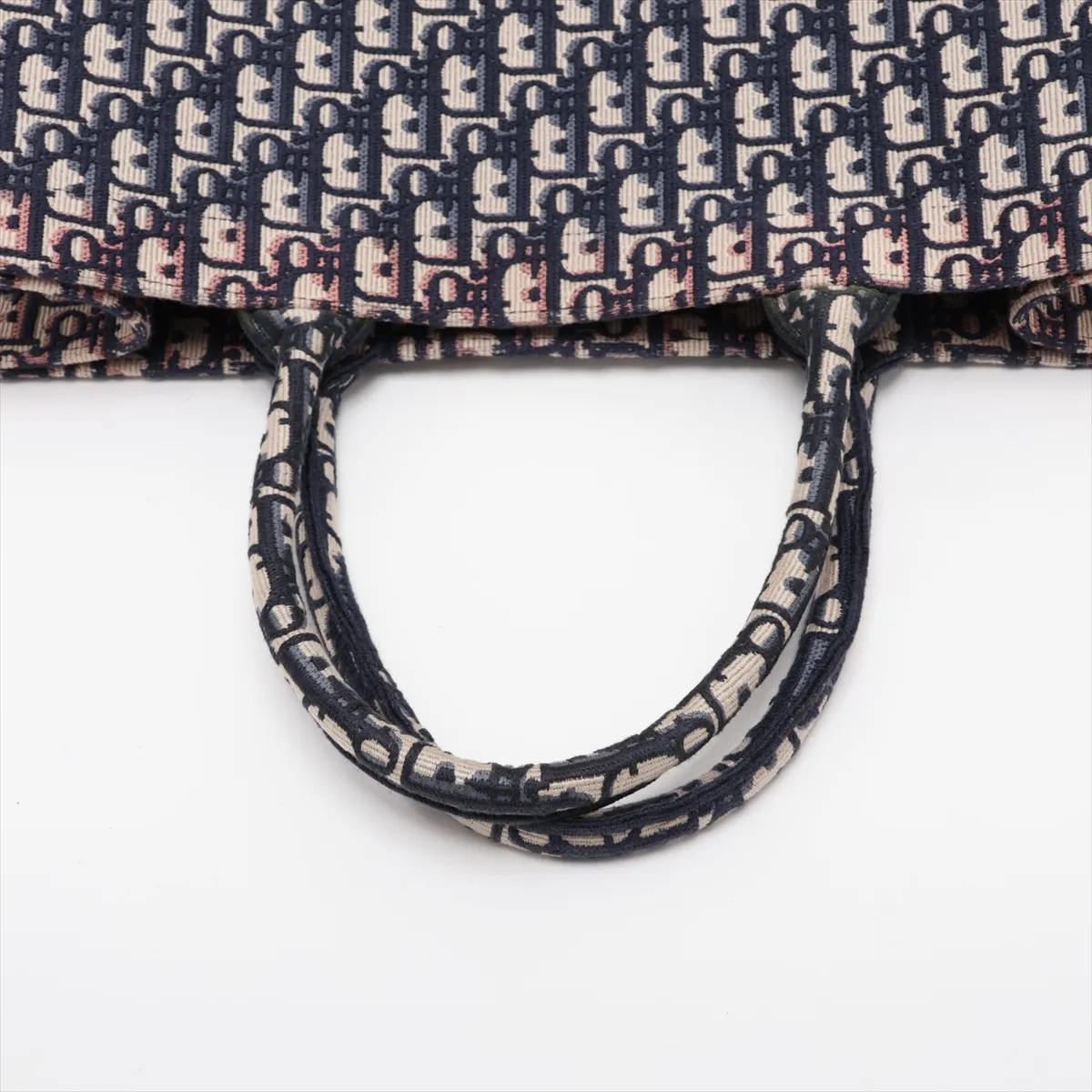 Oblique Book Tote Large Canvas Tote Bag Navy — view 5