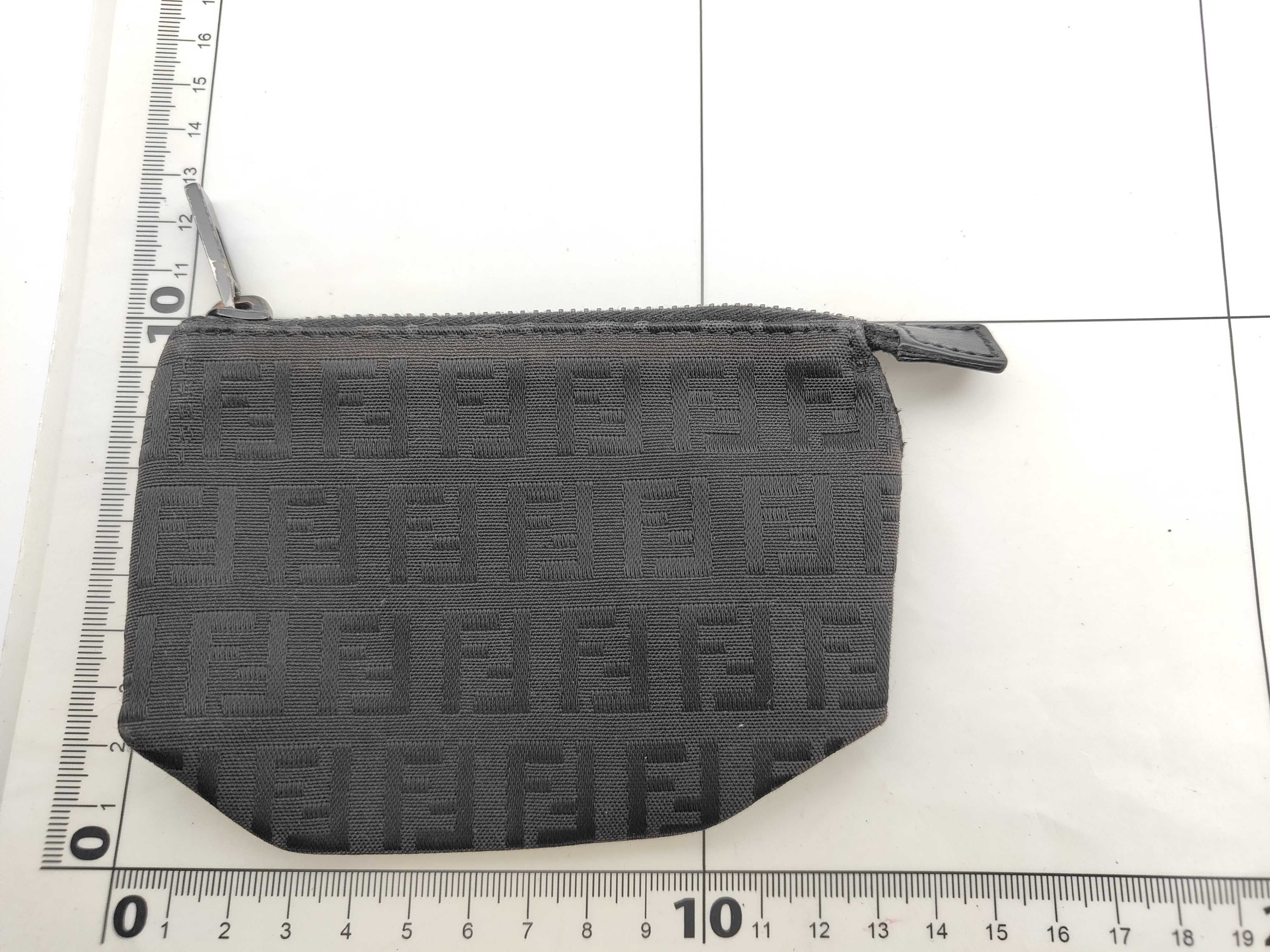 Canvas Zucchino Mini Pouch, Black with Silver Hardware — view 2