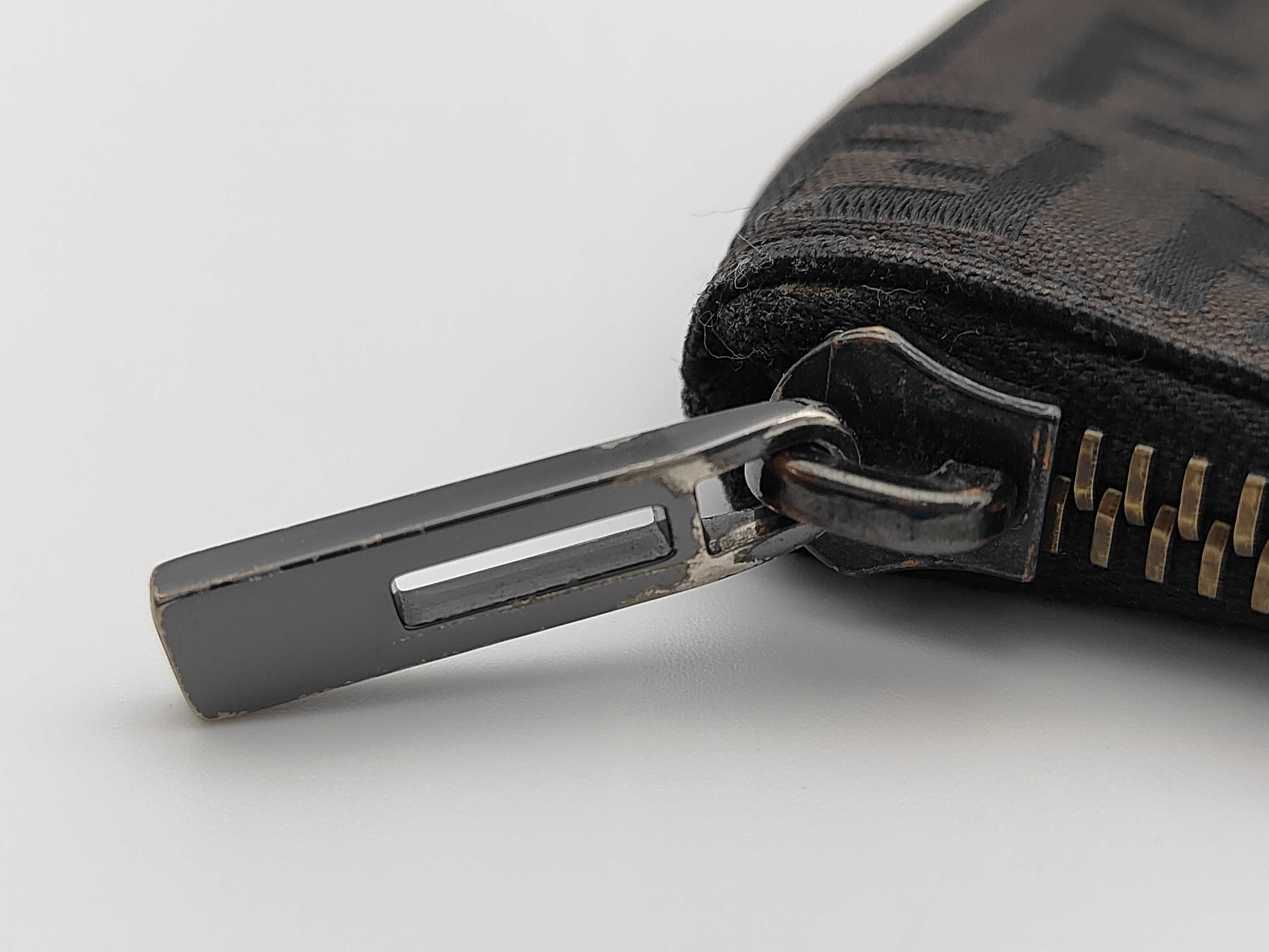 Canvas Zucchino Mini Pouch, Black with Silver Hardware — view 3