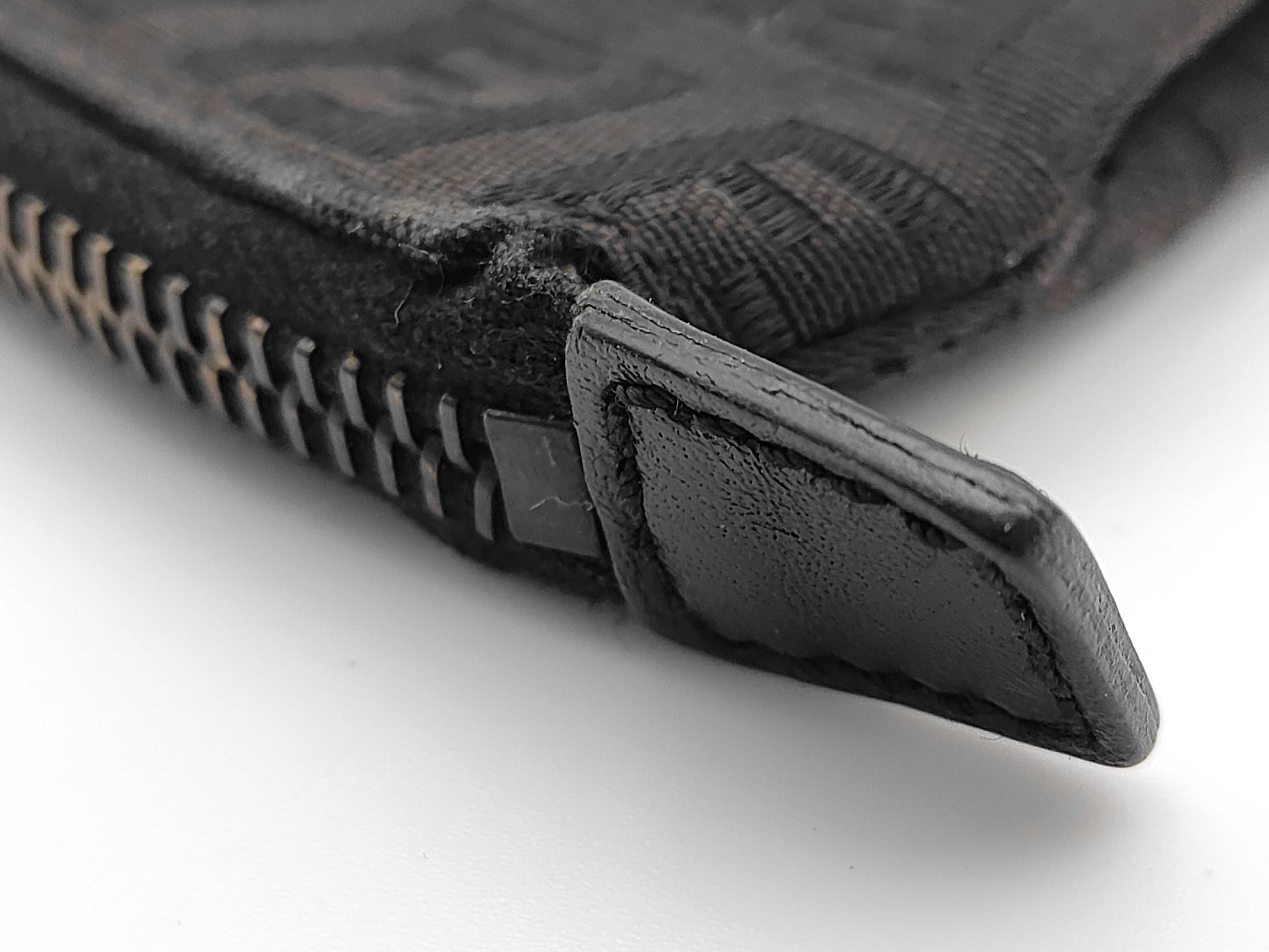 Canvas Zucchino Mini Pouch, Black with Silver Hardware — view 4
