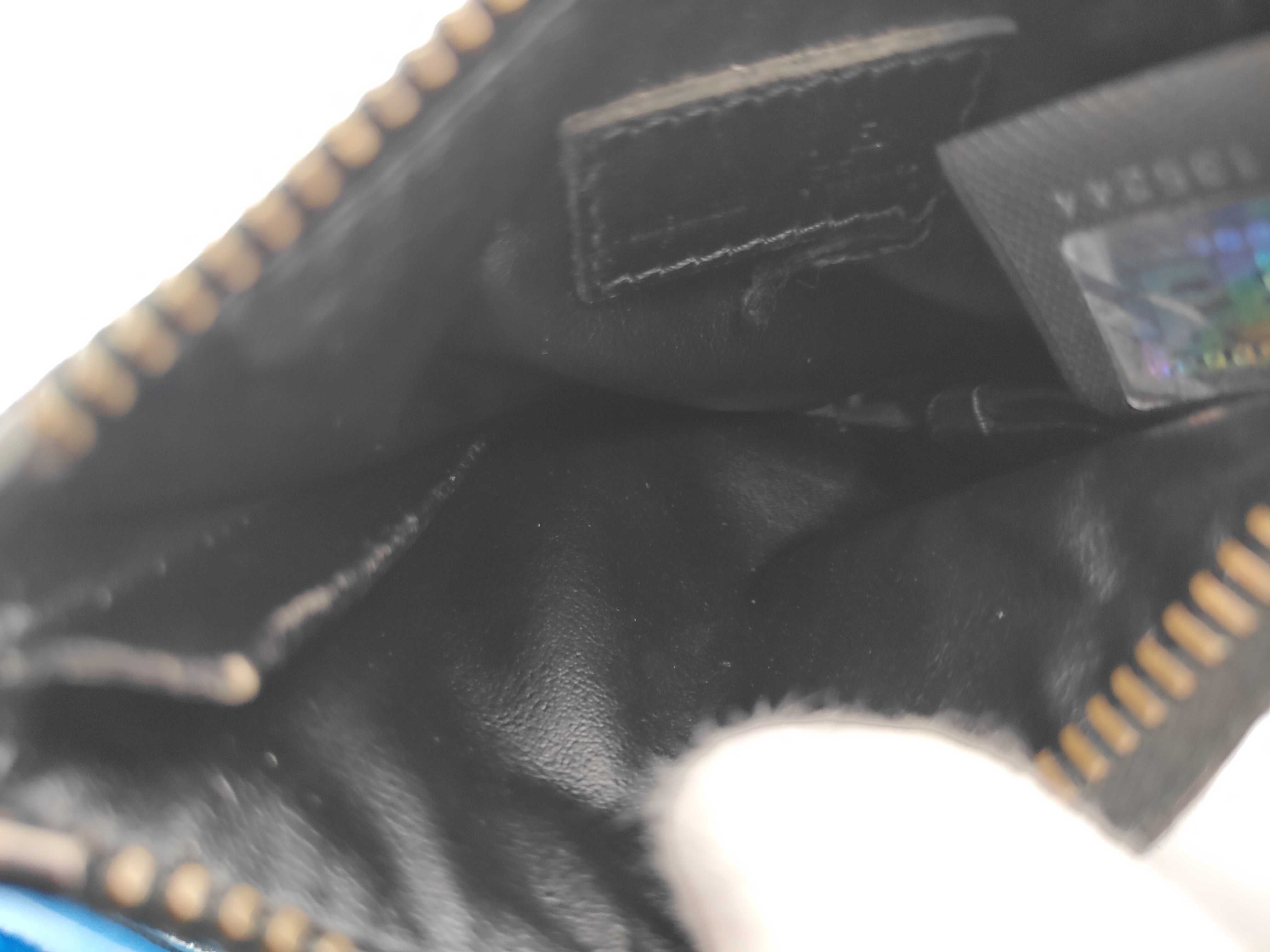 Canvas Zucchino Mini Pouch, Black with Silver Hardware — view 5