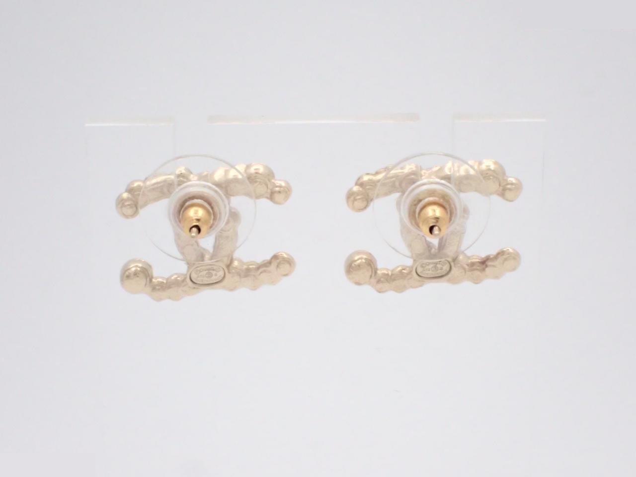 Coco Mark Rhinestone & Pearl Earrings A19S — view 2