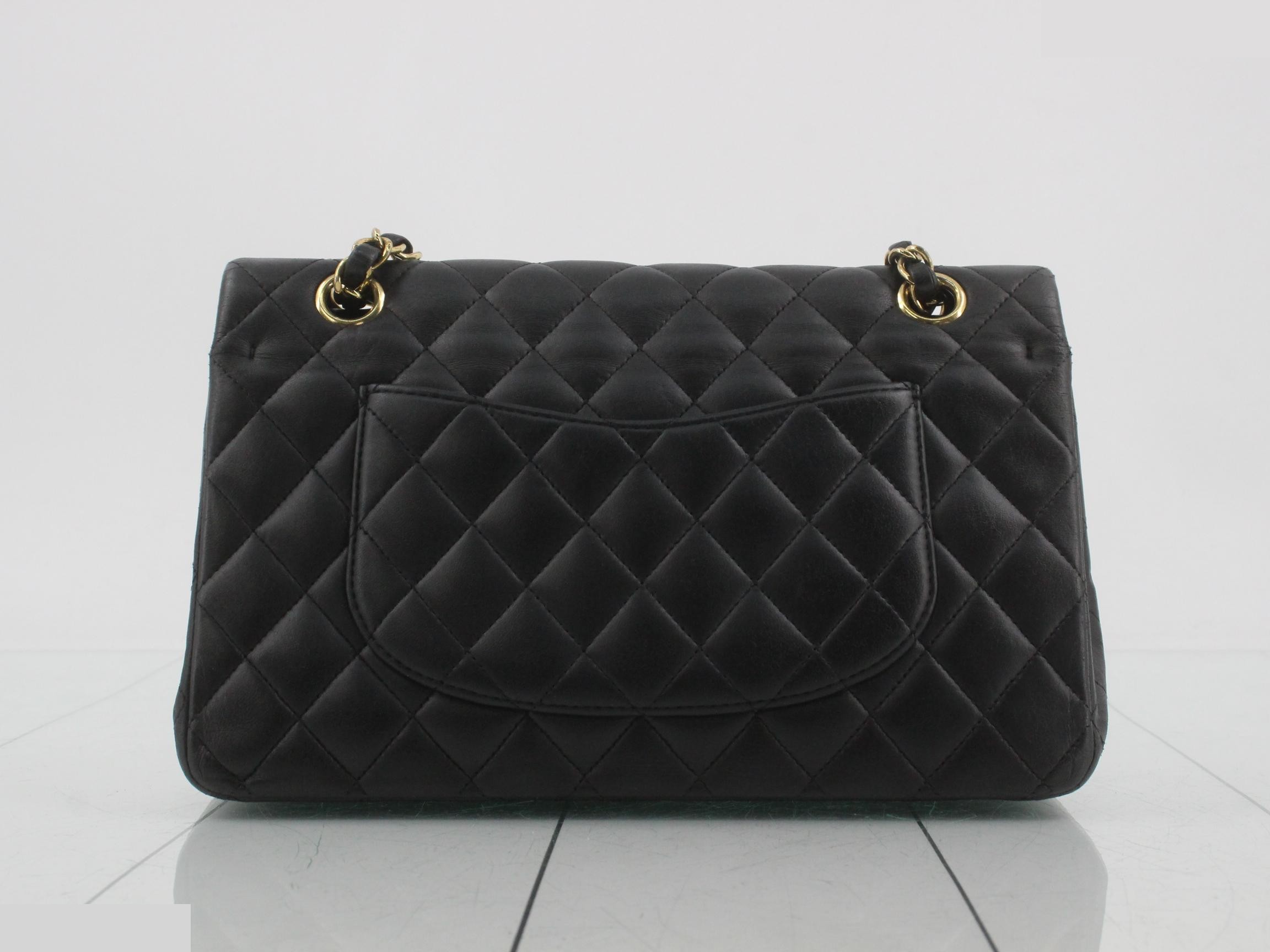 Matelassé Classic Flap Shoulder Bag, Medium, Lambskin — view 2