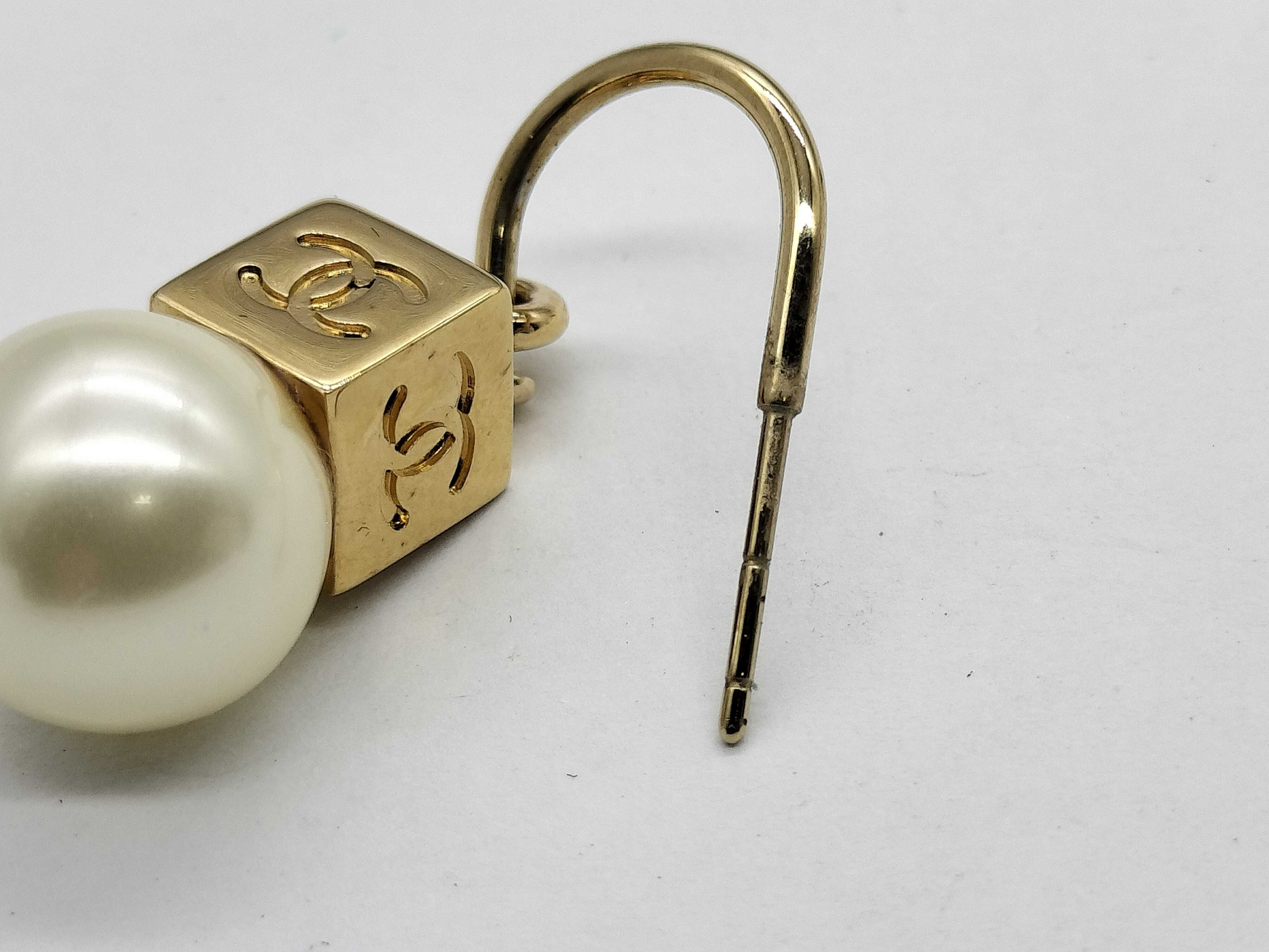 Coco Mark Faux Pearl Coco Cube Earrings — view 6