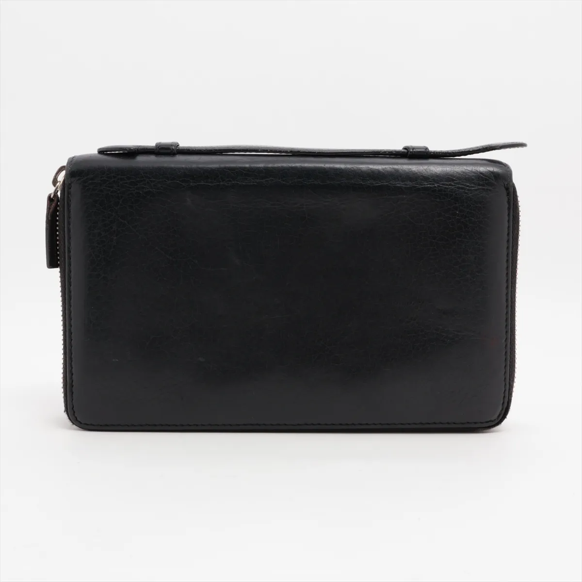 Soho 336286 Leather Round Zip Wallet Black Organizer — view 2