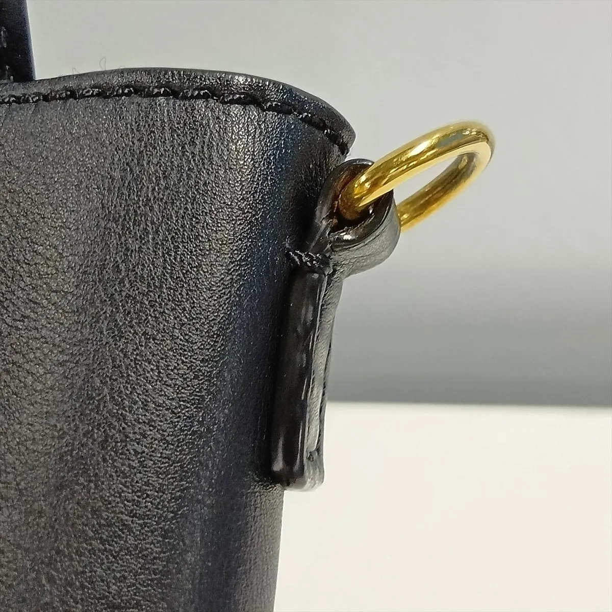 Luggage Nano Shopper Leather 2-Way Handbag, Black — view 14