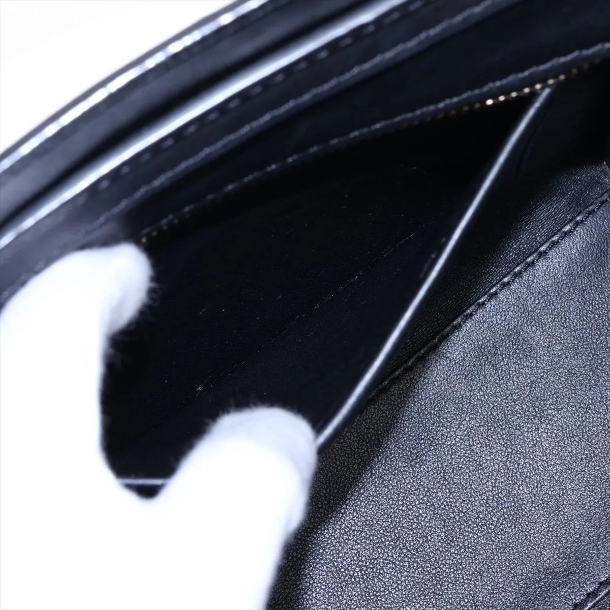 Luggage Nano Shopper Leather 2-Way Handbag, Black — view 9