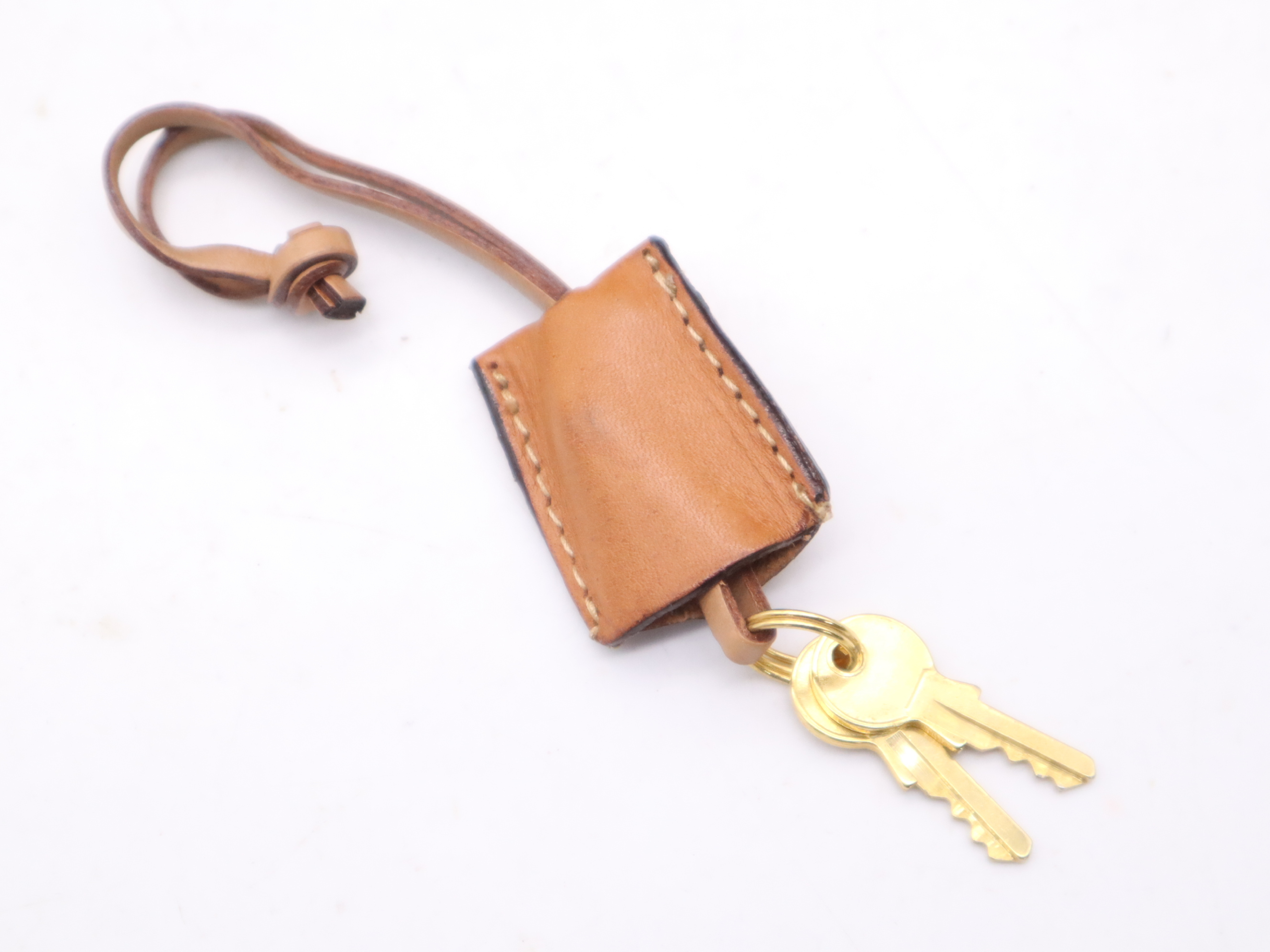 PVC x Leather Macadam Boston Bag, Brown, Gold Hardware, with Padlock, 2 Keys, and Clochette. — view 14
