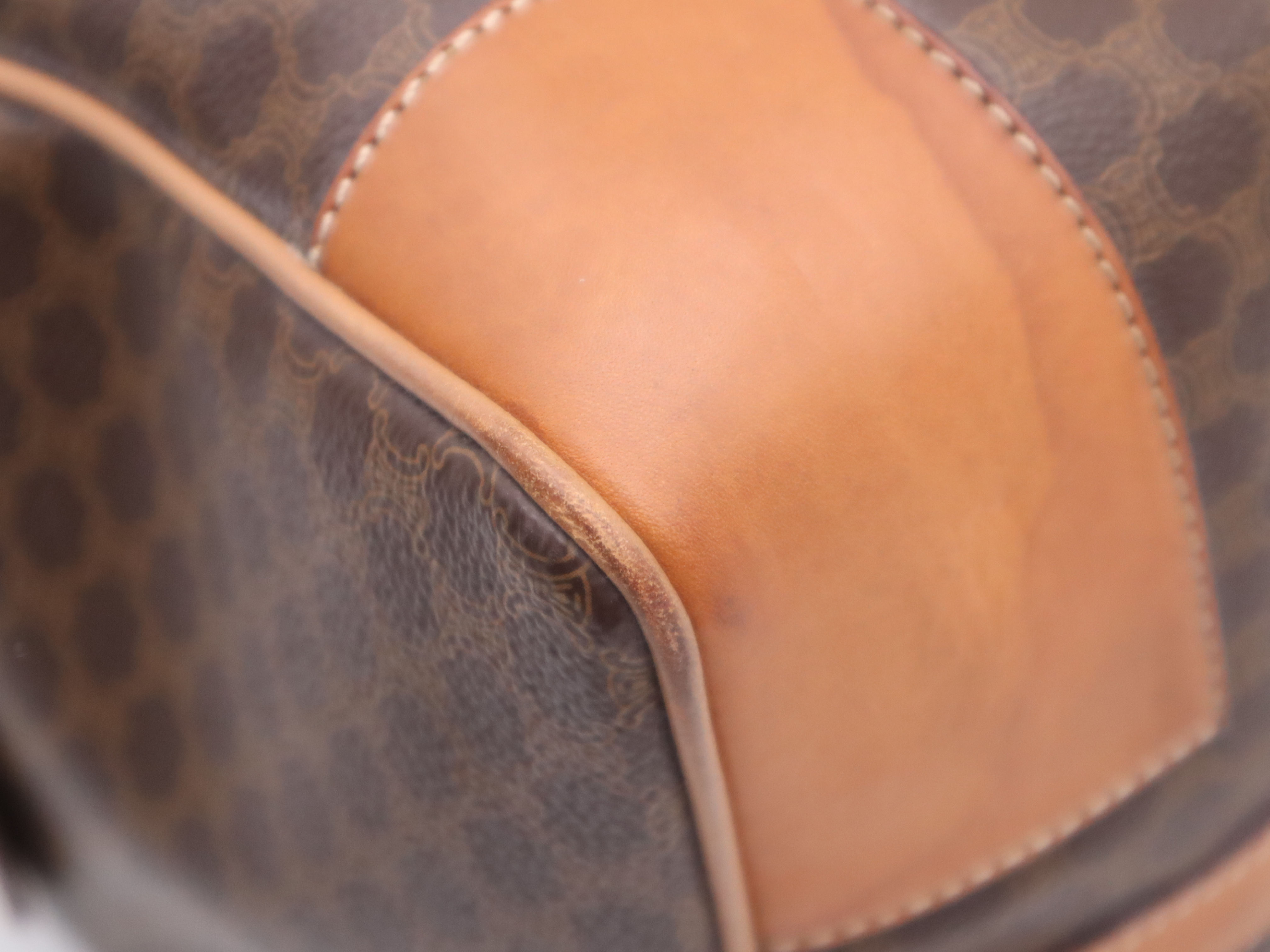 PVC x Leather Macadam Boston Bag, Brown, Gold Hardware, with Padlock, 2 Keys, and Clochette. — view 10