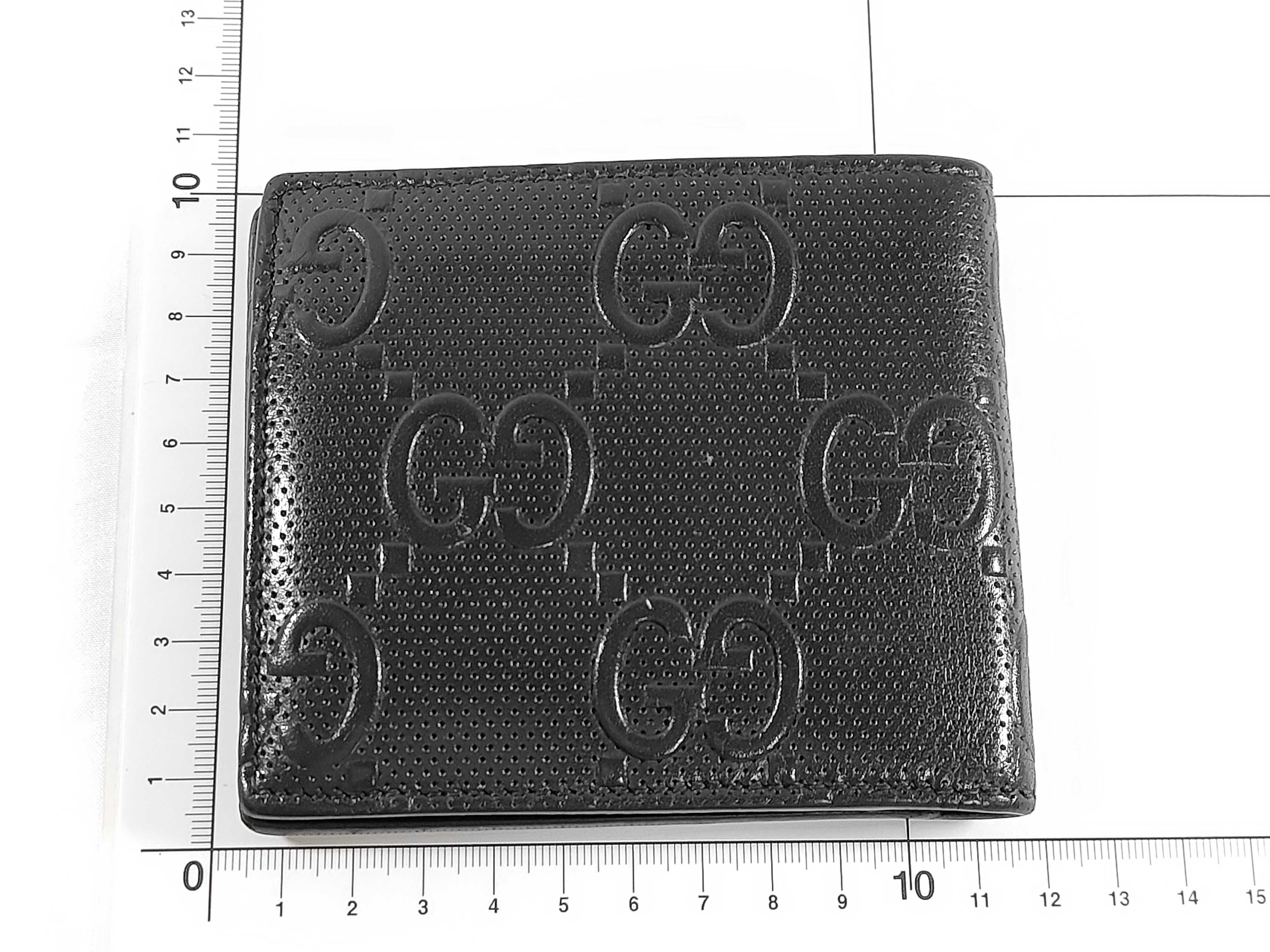 GG 62555 GG Embossed Compact Wallet Black — view 2