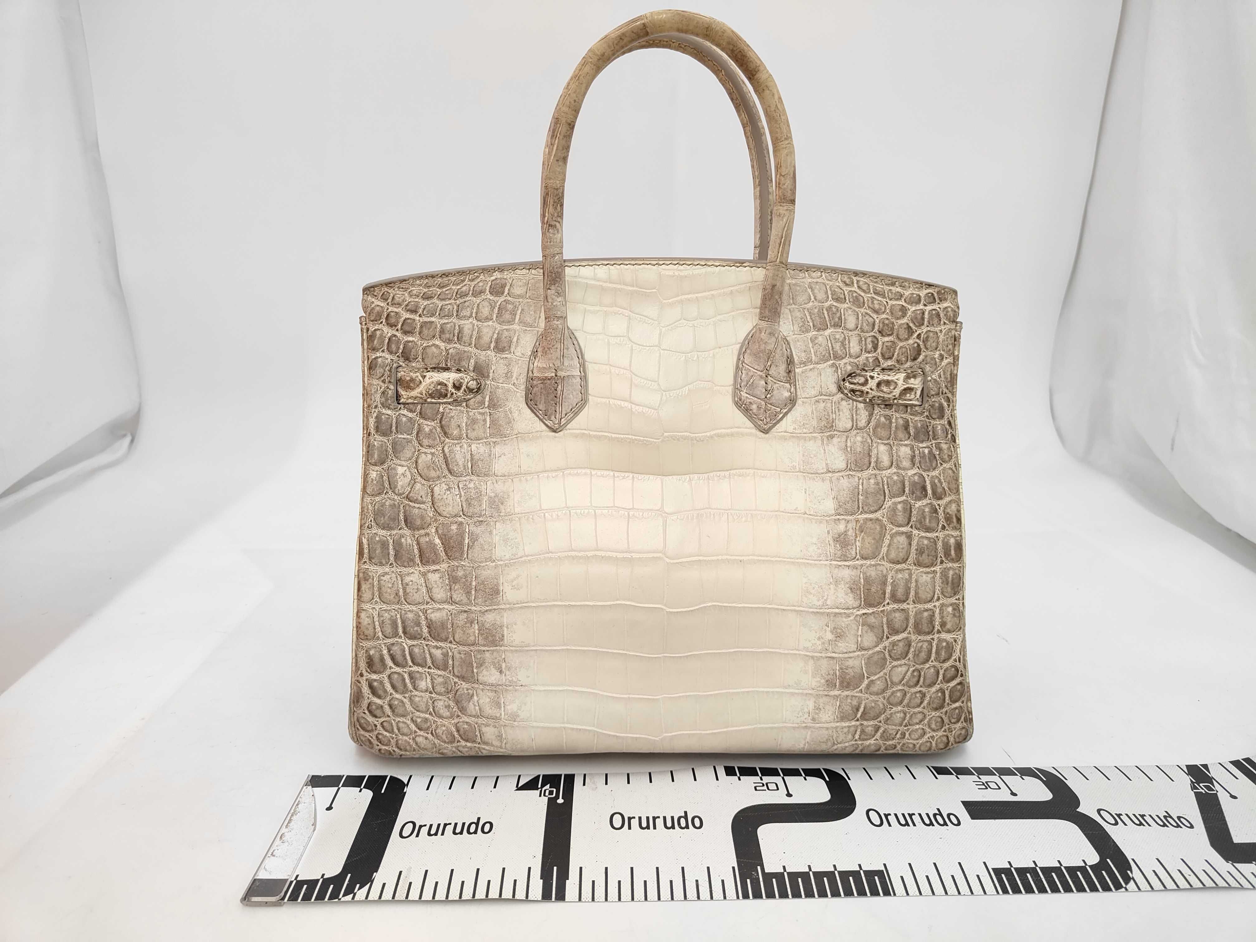 Birkin 30 Himalaya Silver Stamped X Stamp Handbag — view 2