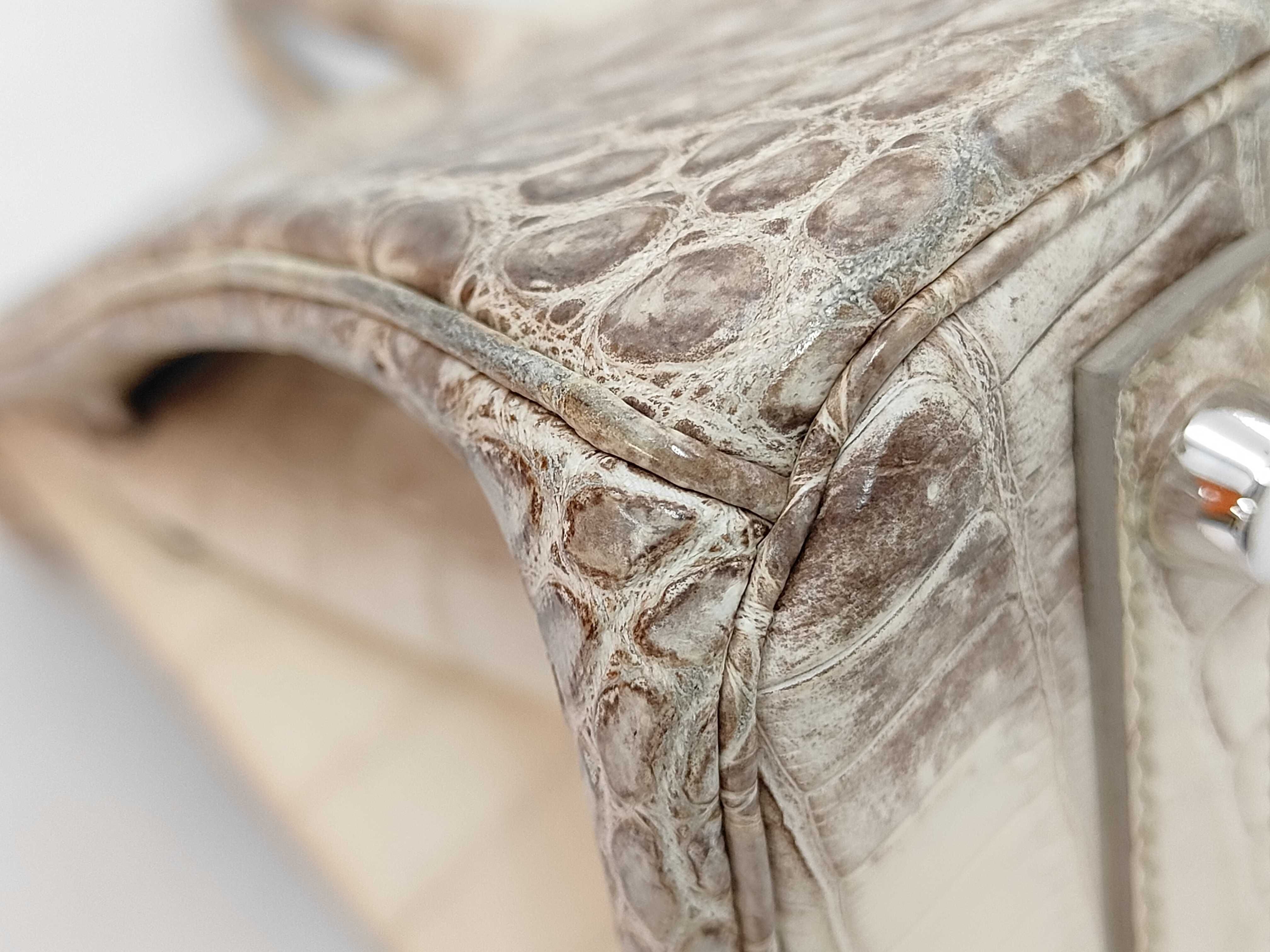 Birkin 30 Himalaya Silver Stamped X Stamp Handbag — view 3