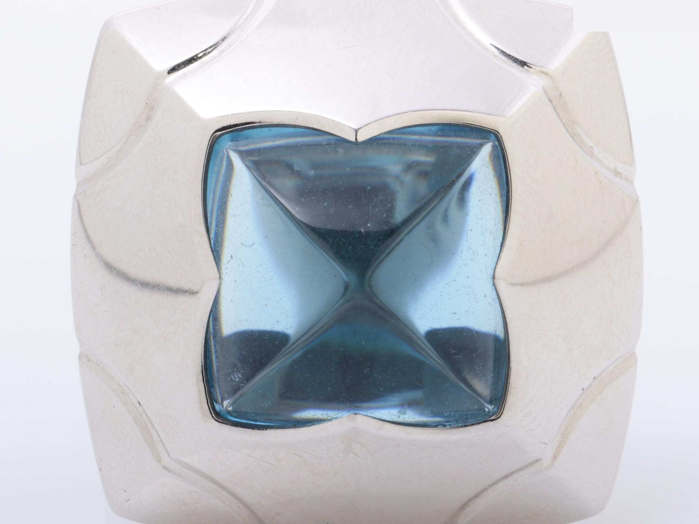 18K White Gold with Blue Topaz, 35.2g — view 2