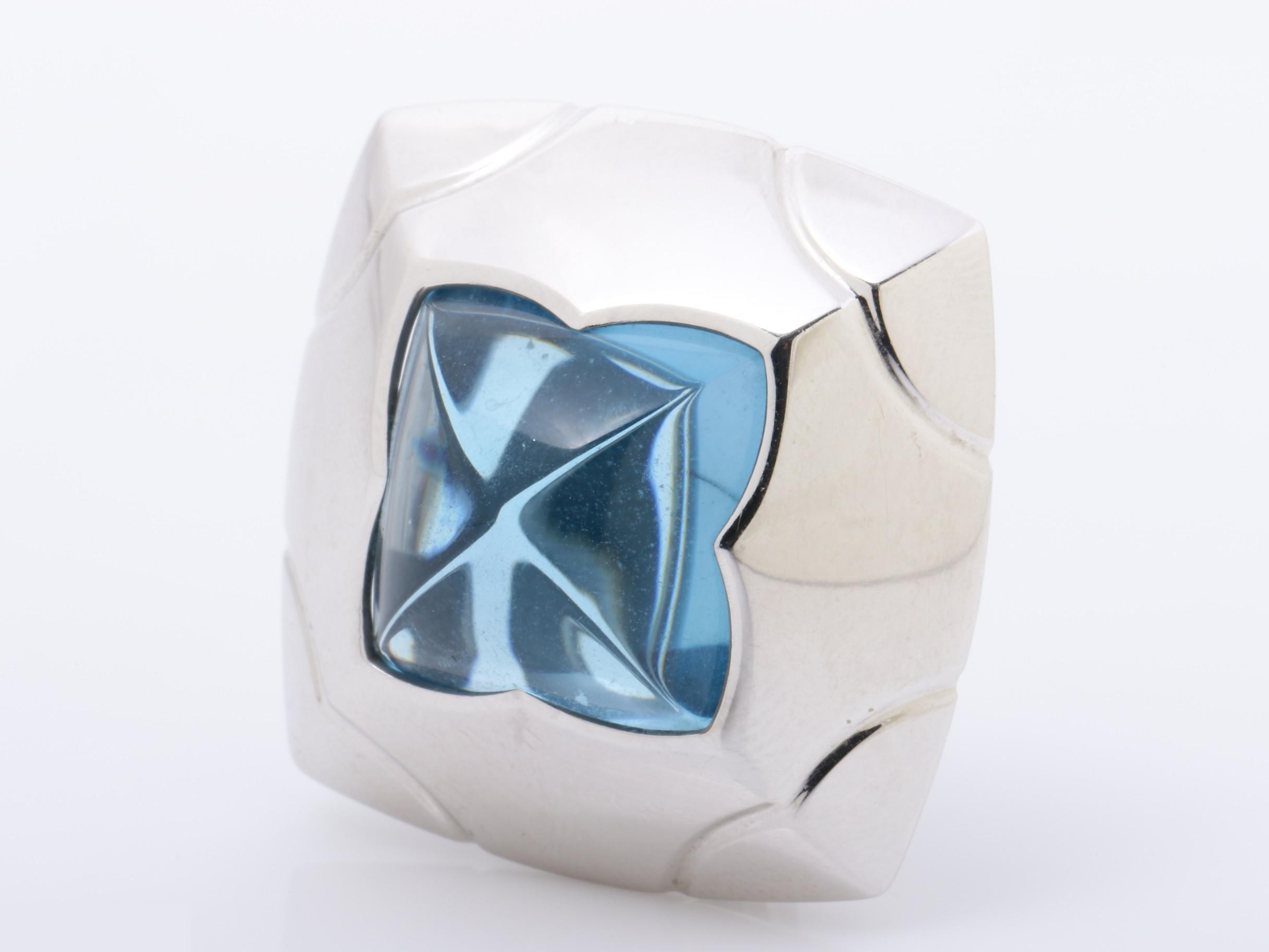 18K White Gold with Blue Topaz, 35.2g — view 3