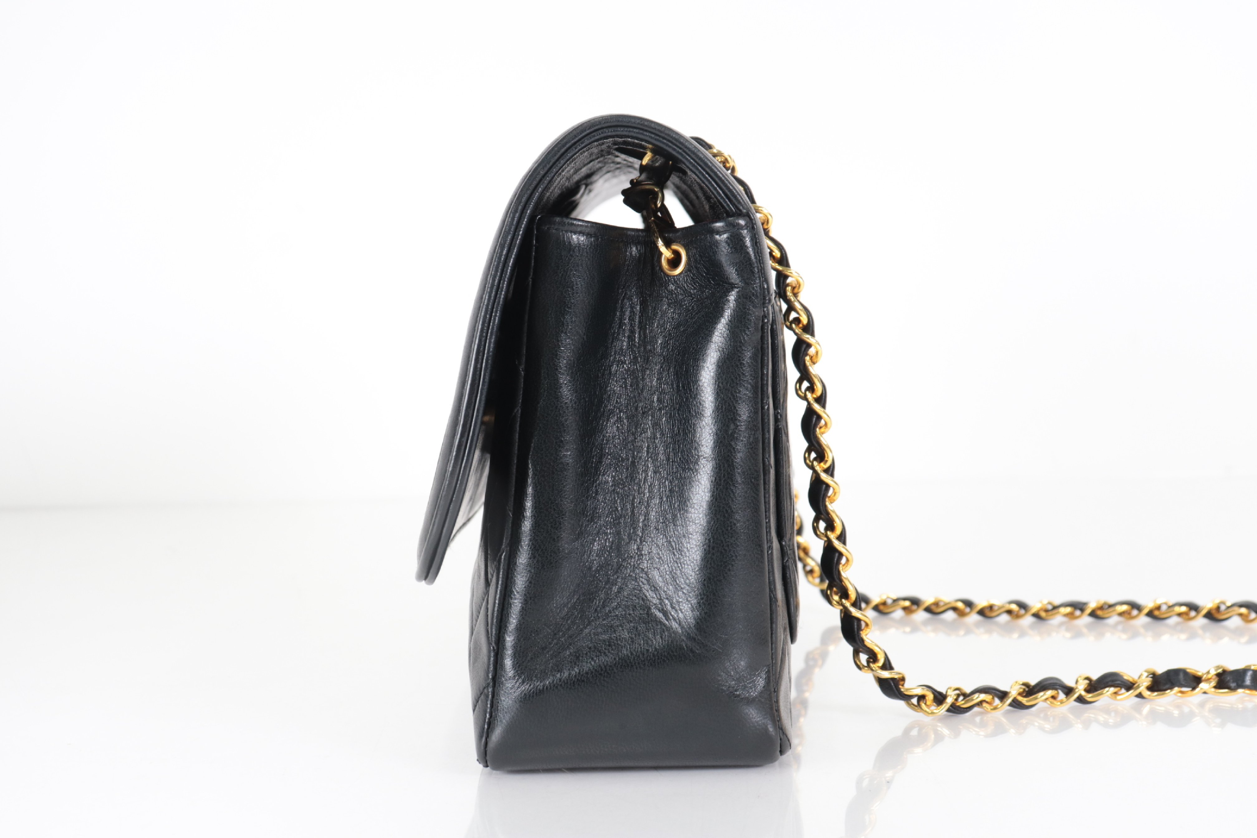Turnlock Lambskin Chain Shoulder Bag with Inner Pouch (Serial Number 1) — view 4
