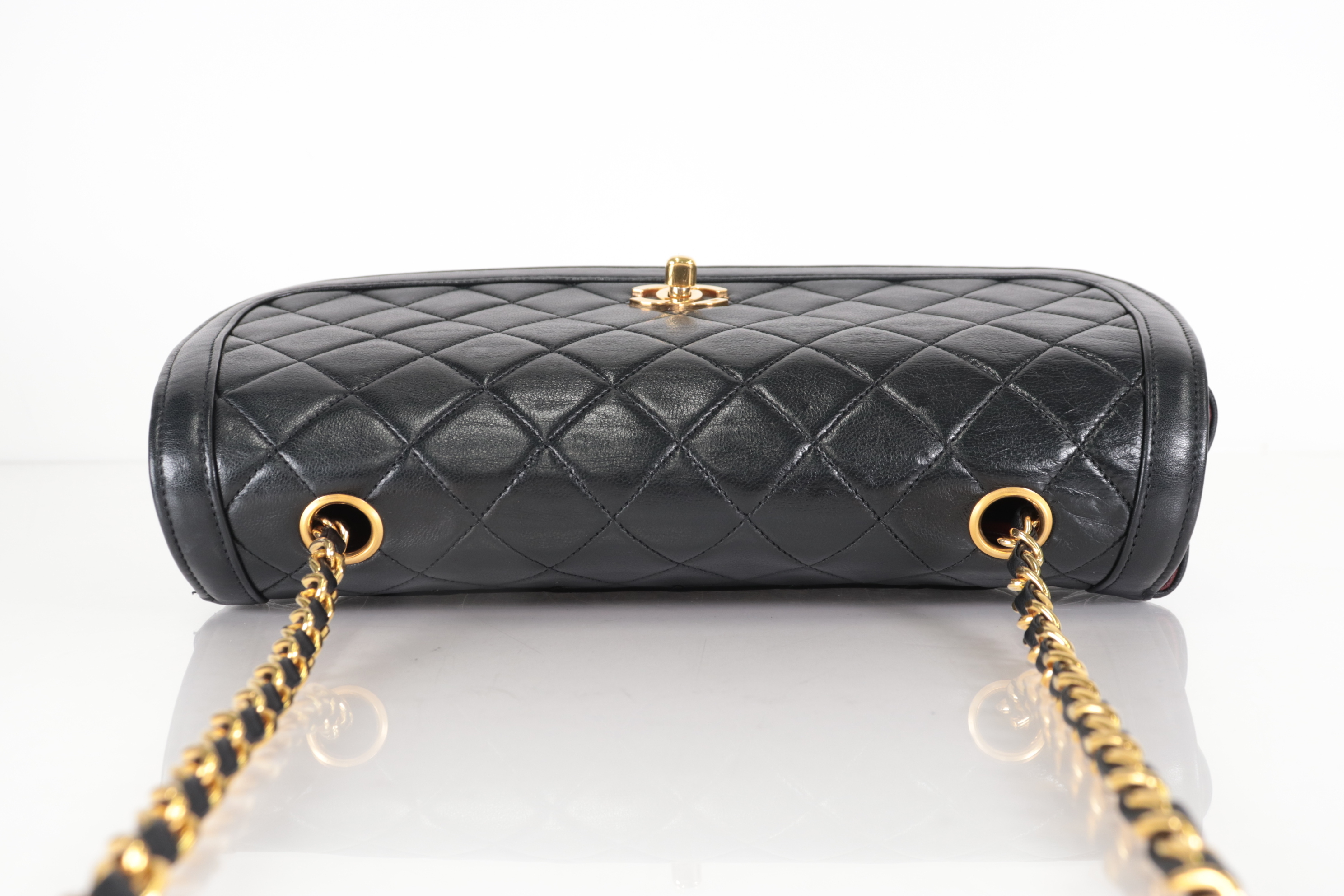 Turnlock Lambskin Chain Shoulder Bag with Inner Pouch (Serial Number 1) — view 6