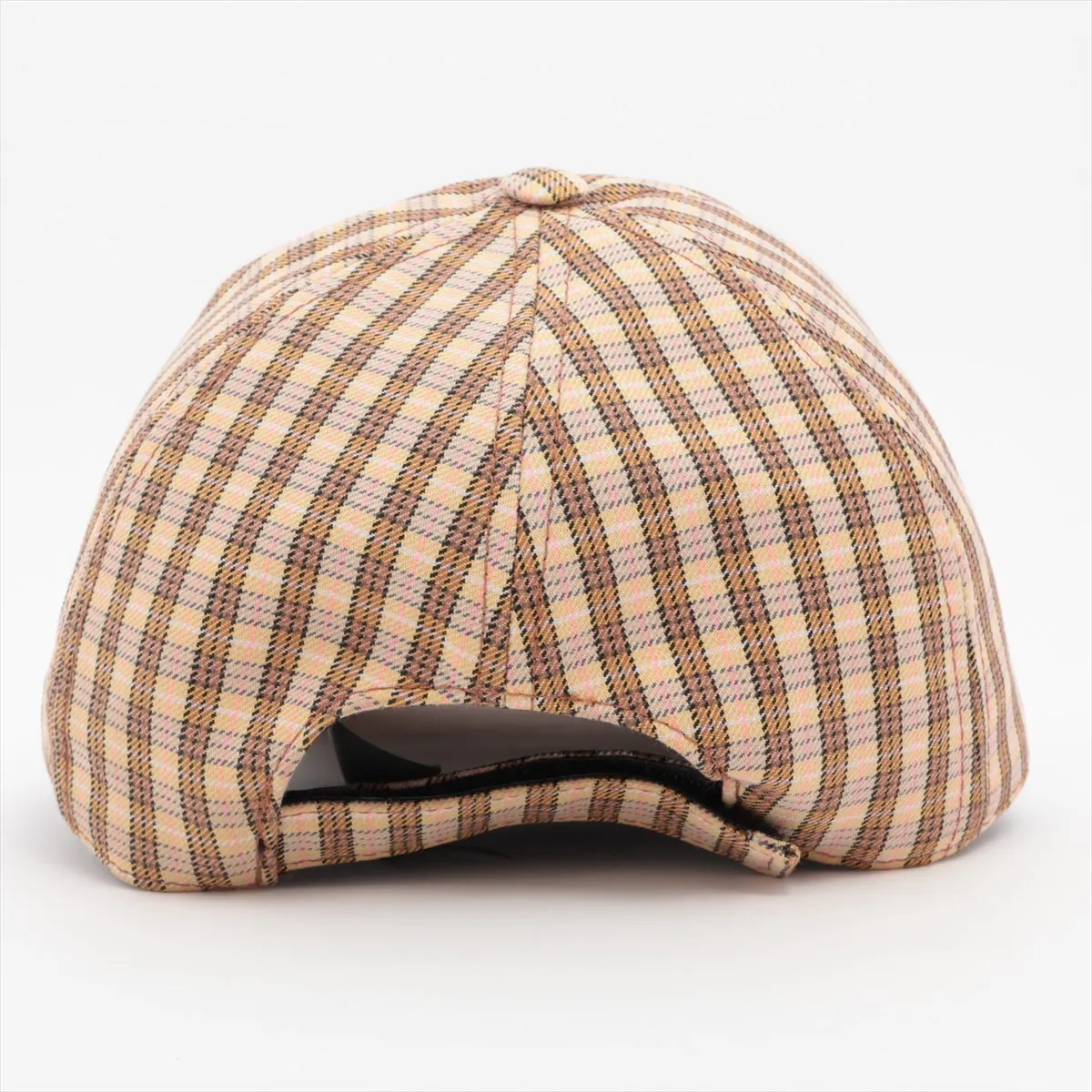 5HC179 Logo Cap, Size S, Cotton, Beige x Brown. Shows signs of wear, — view 3