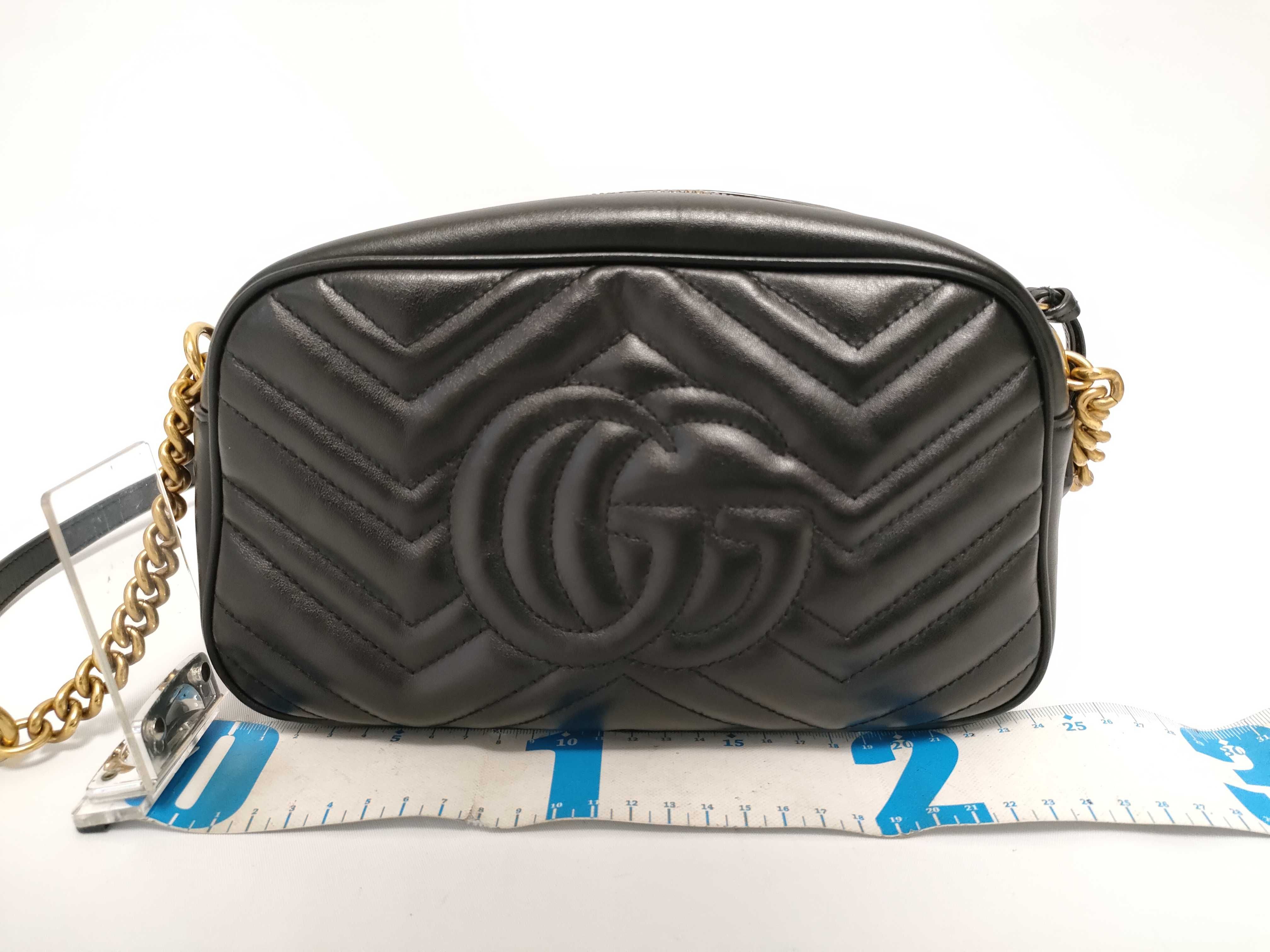 GG Marmont Shoulder Bag 447632 Leather Black Shoulder Bag — view 2