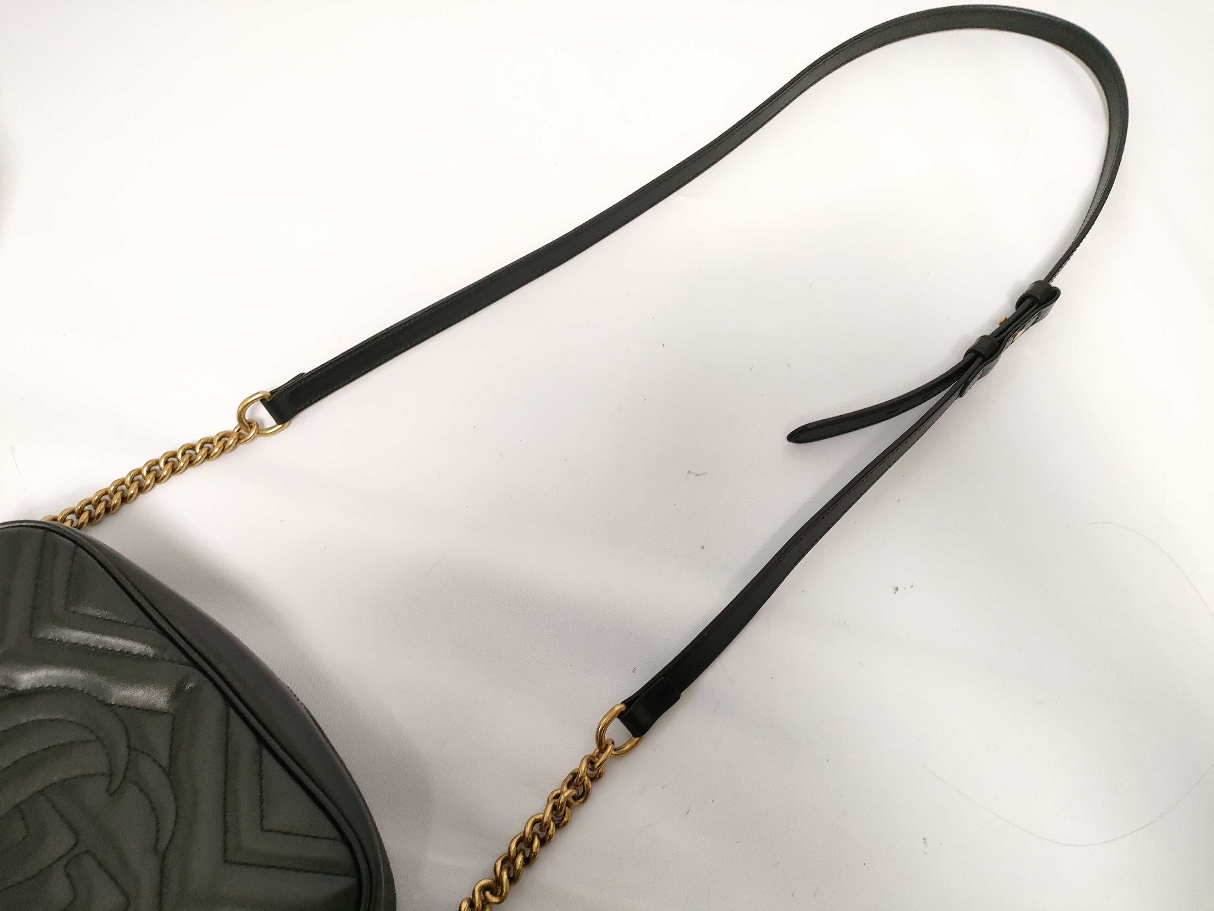 GG Marmont Shoulder Bag 447632 Leather Black Shoulder Bag — view 6