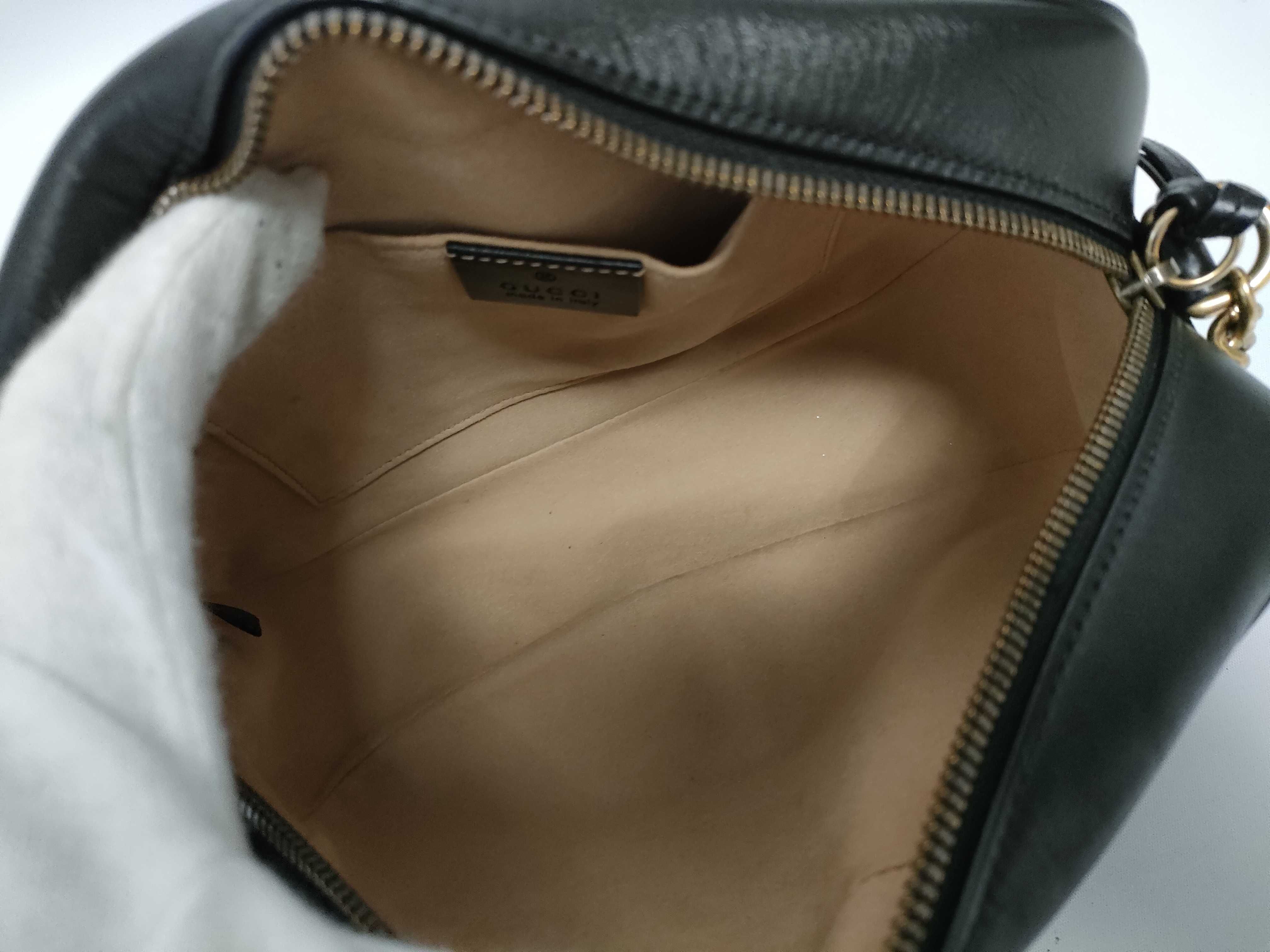 GG Marmont Shoulder Bag 447632 Leather Black Shoulder Bag — view 9