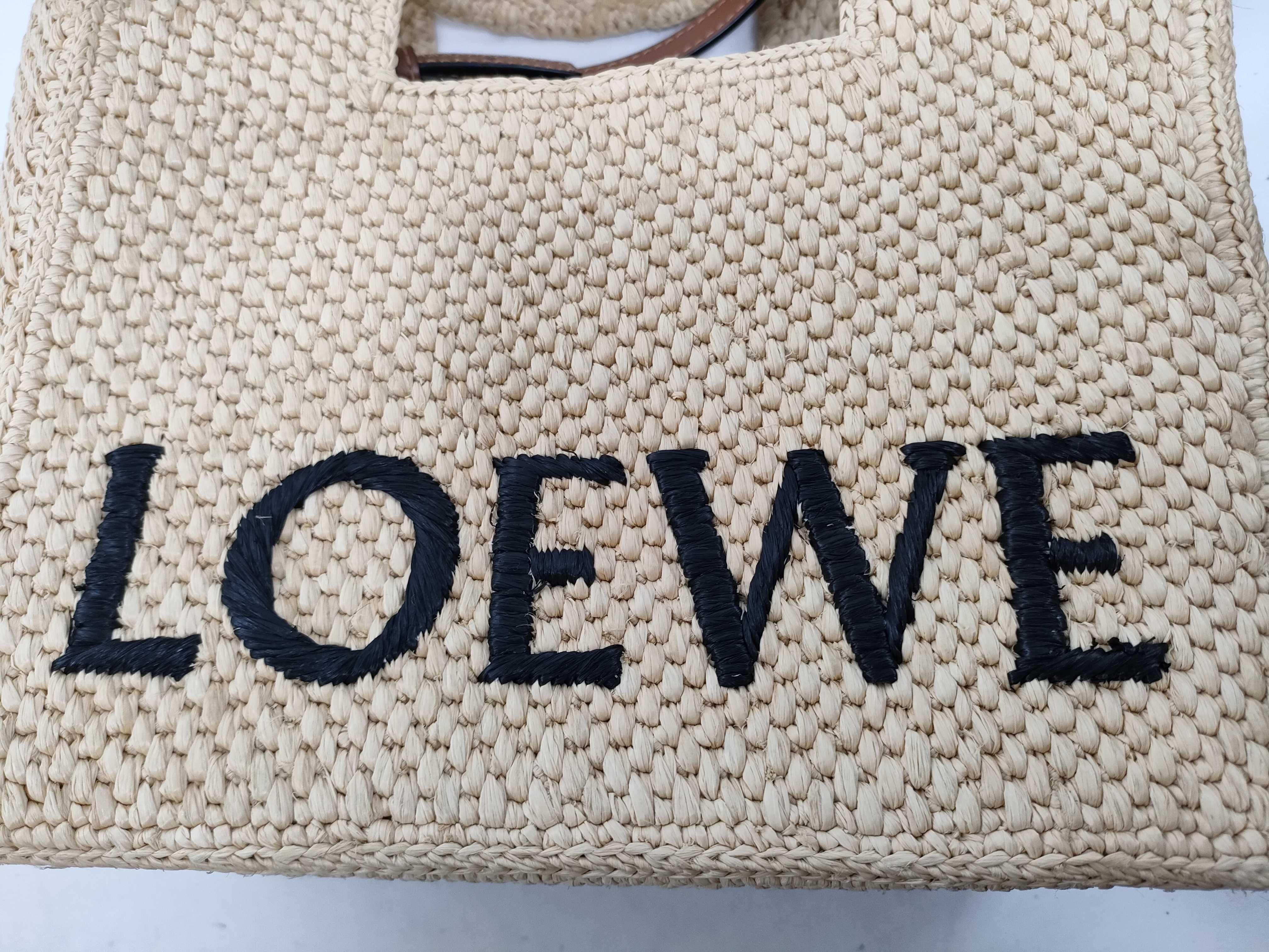 Font Tote Small Raffia 2-Way Handbag Beige Handbag — view 12