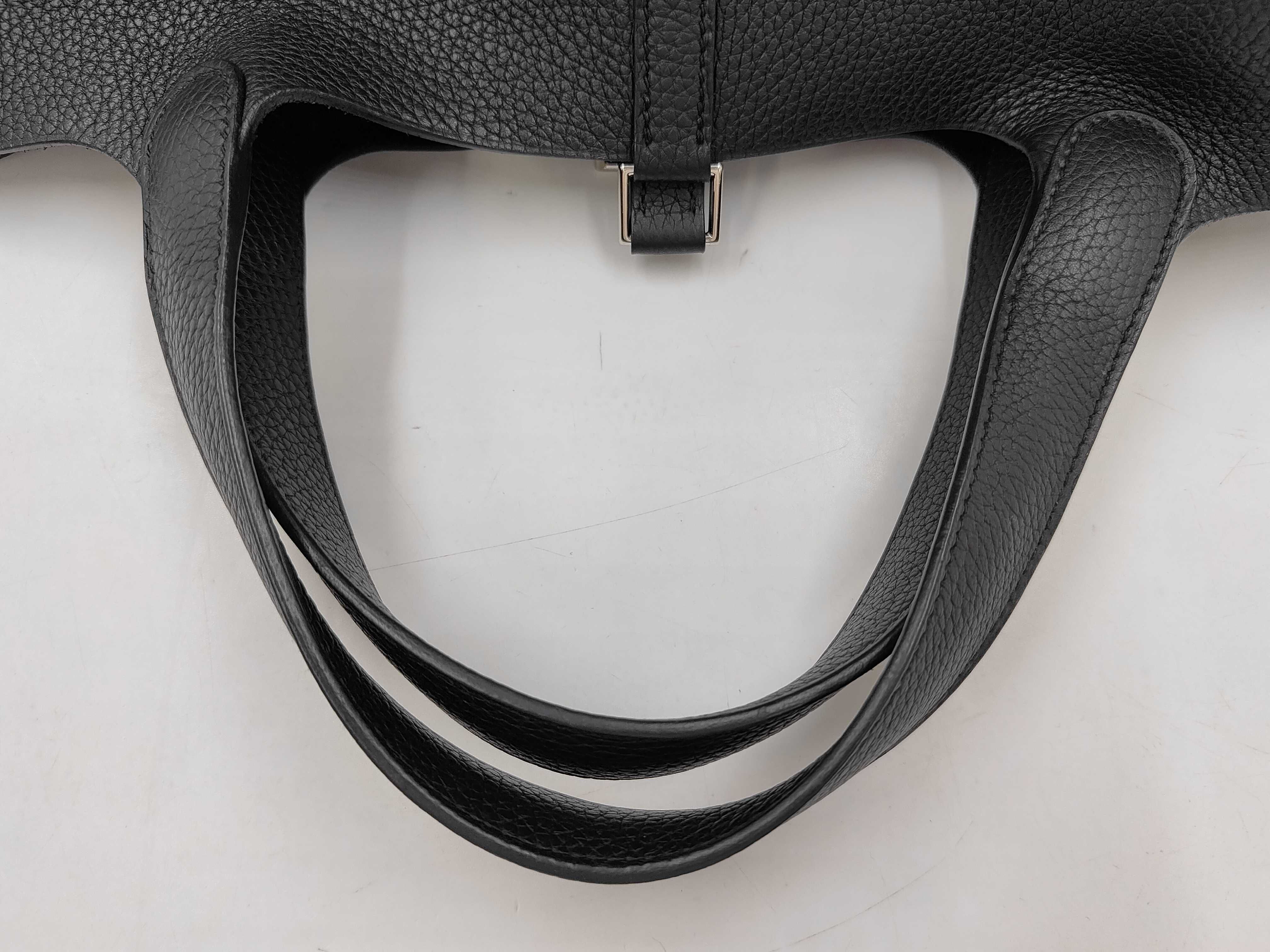 Picotin Taurillon Leather Black Silver Hardware D Stamp Handbag — view 5